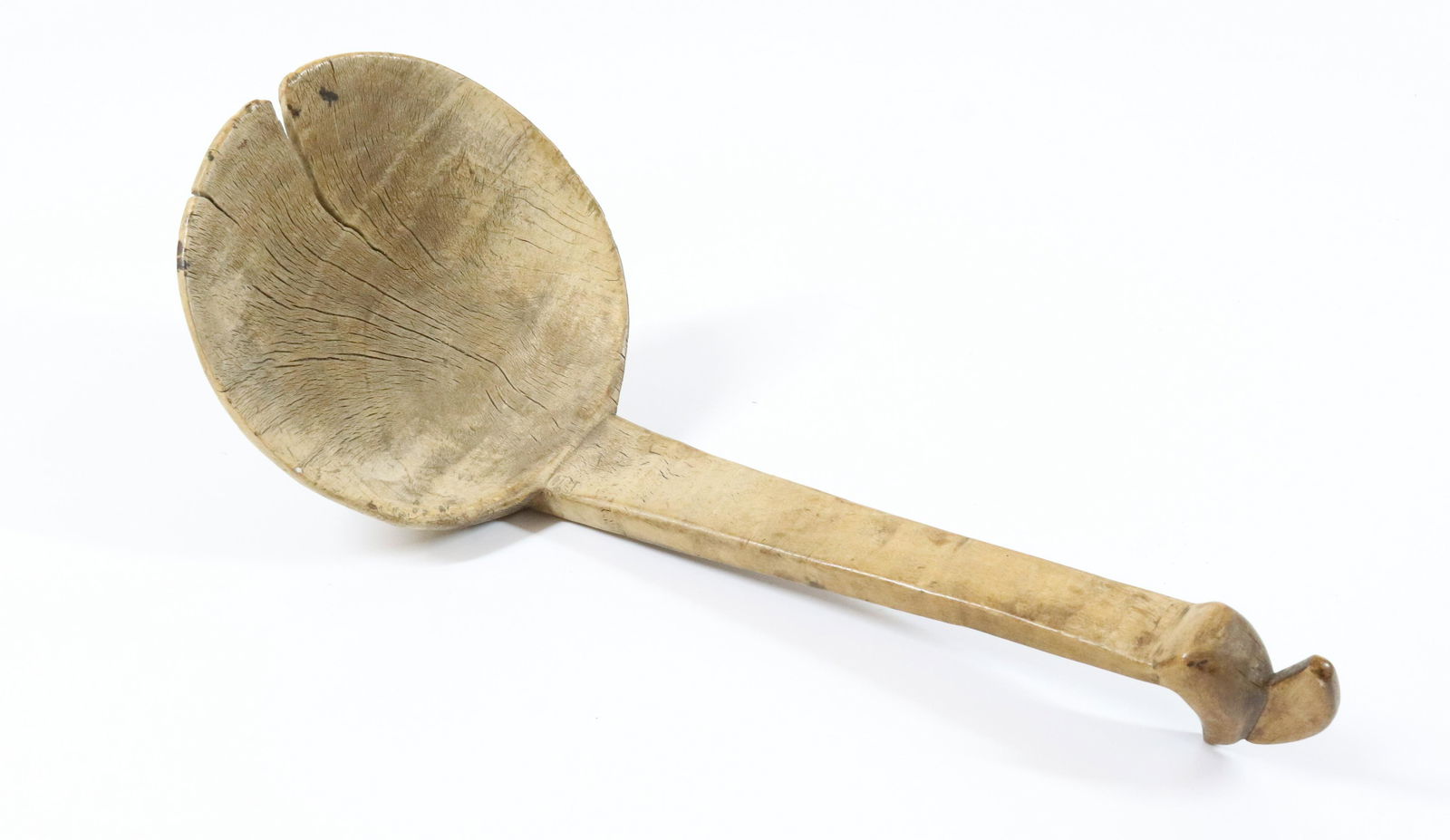 EARLY CARVED WOODEN LADLE (1 of 4)