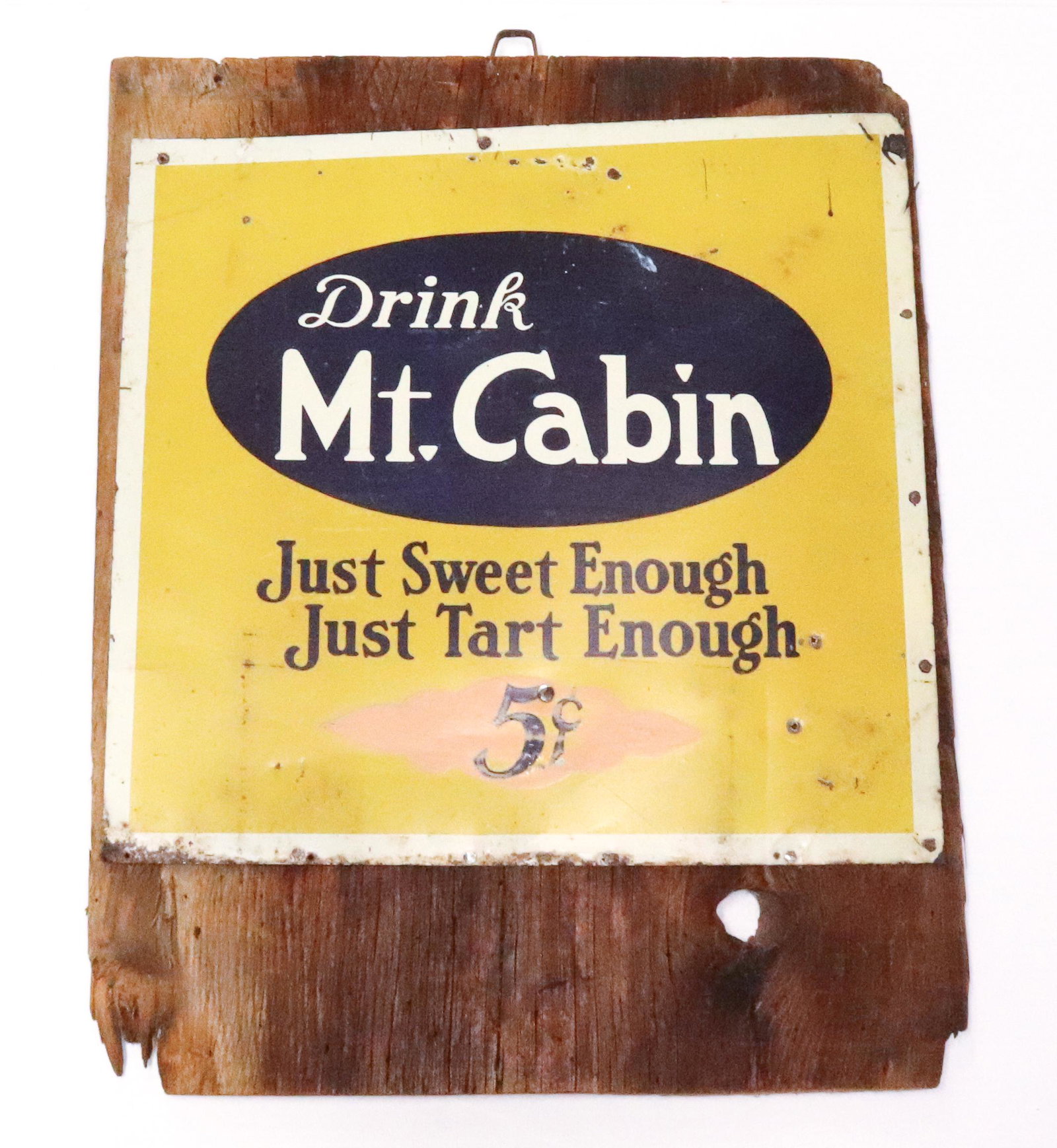 PAINTED TIN ADVERTISING SIGN (1 of 2)