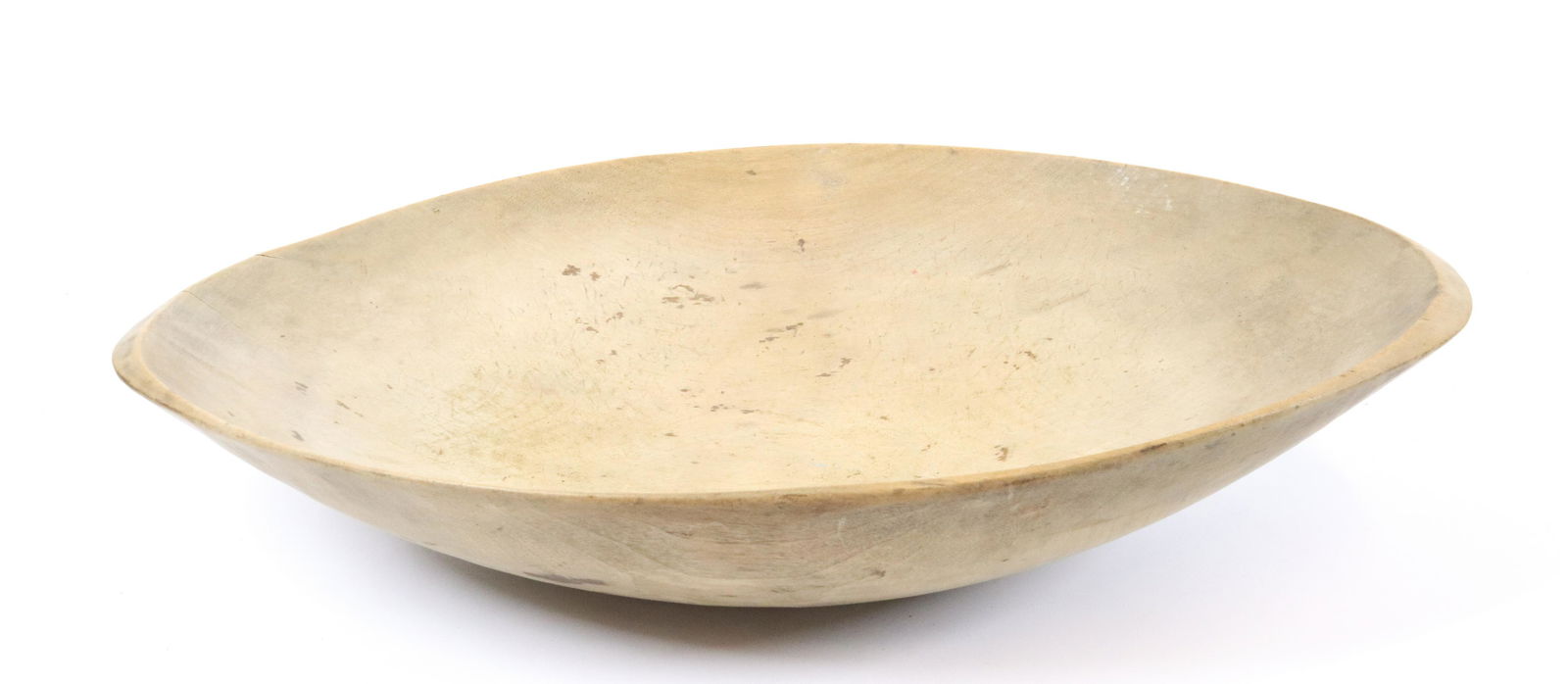 19TH C. OVAL WOODEN BOWL (1 of 3)