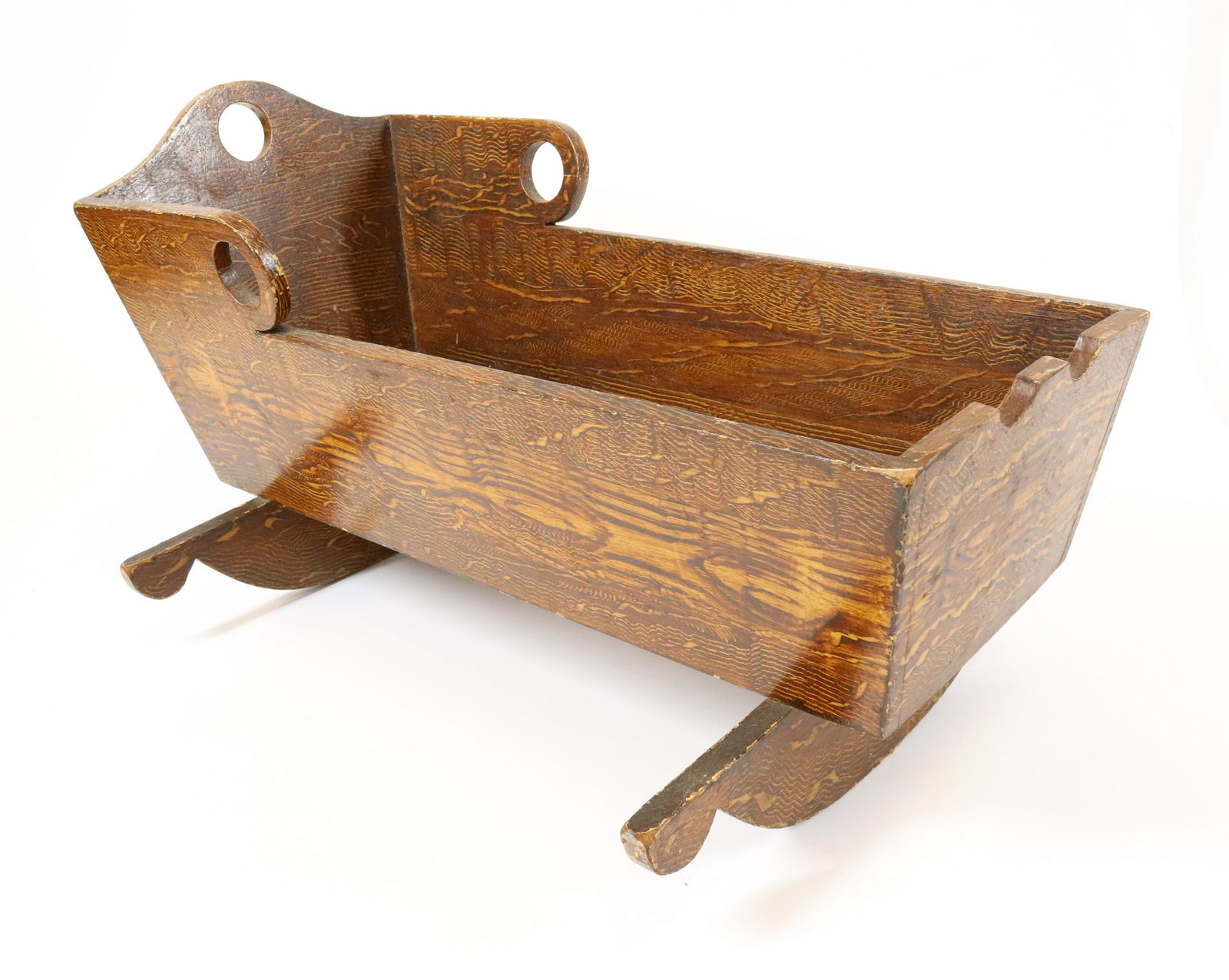 GRAIN PAINTED DOLL CRADLE (1 of 4)