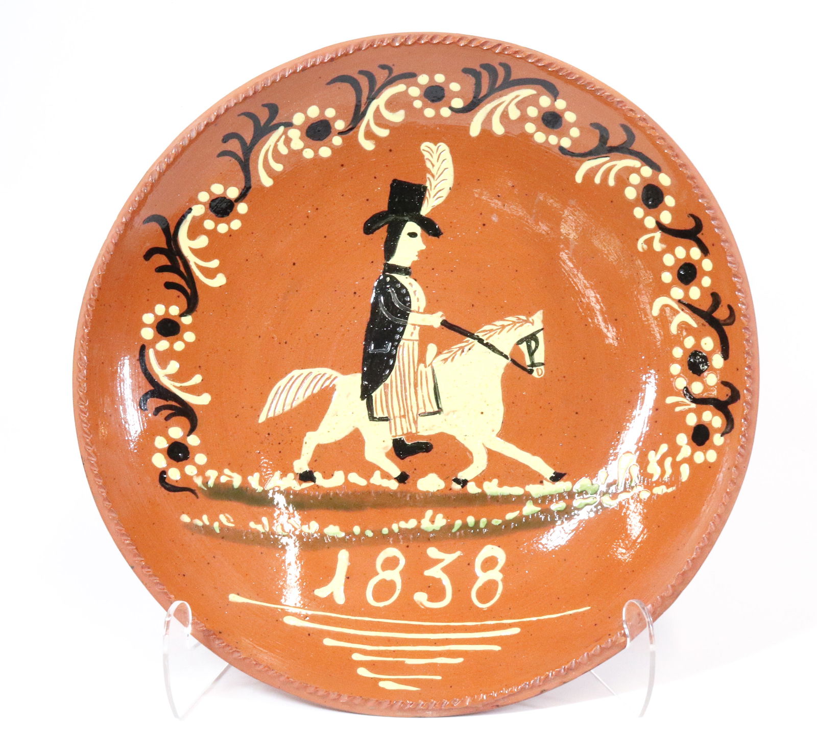 DOROTHY LONG REDWARE DECORATED PLATE (1 of 2)