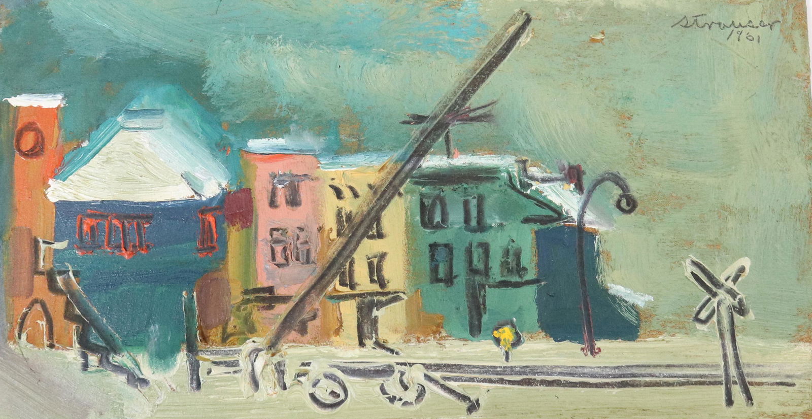 STERLING STRAUSER, OIL ON BOARD (1 of 4)