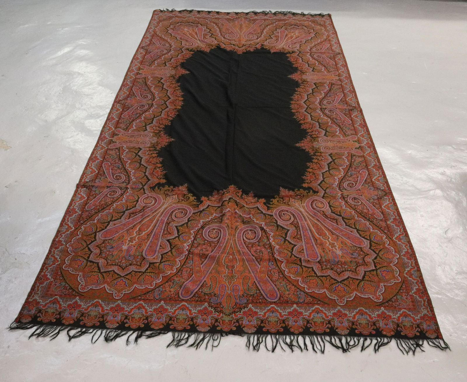 LARGE ANTIQUE PAISLEY SHAWL OR TABLECLOTH (1 of 3)