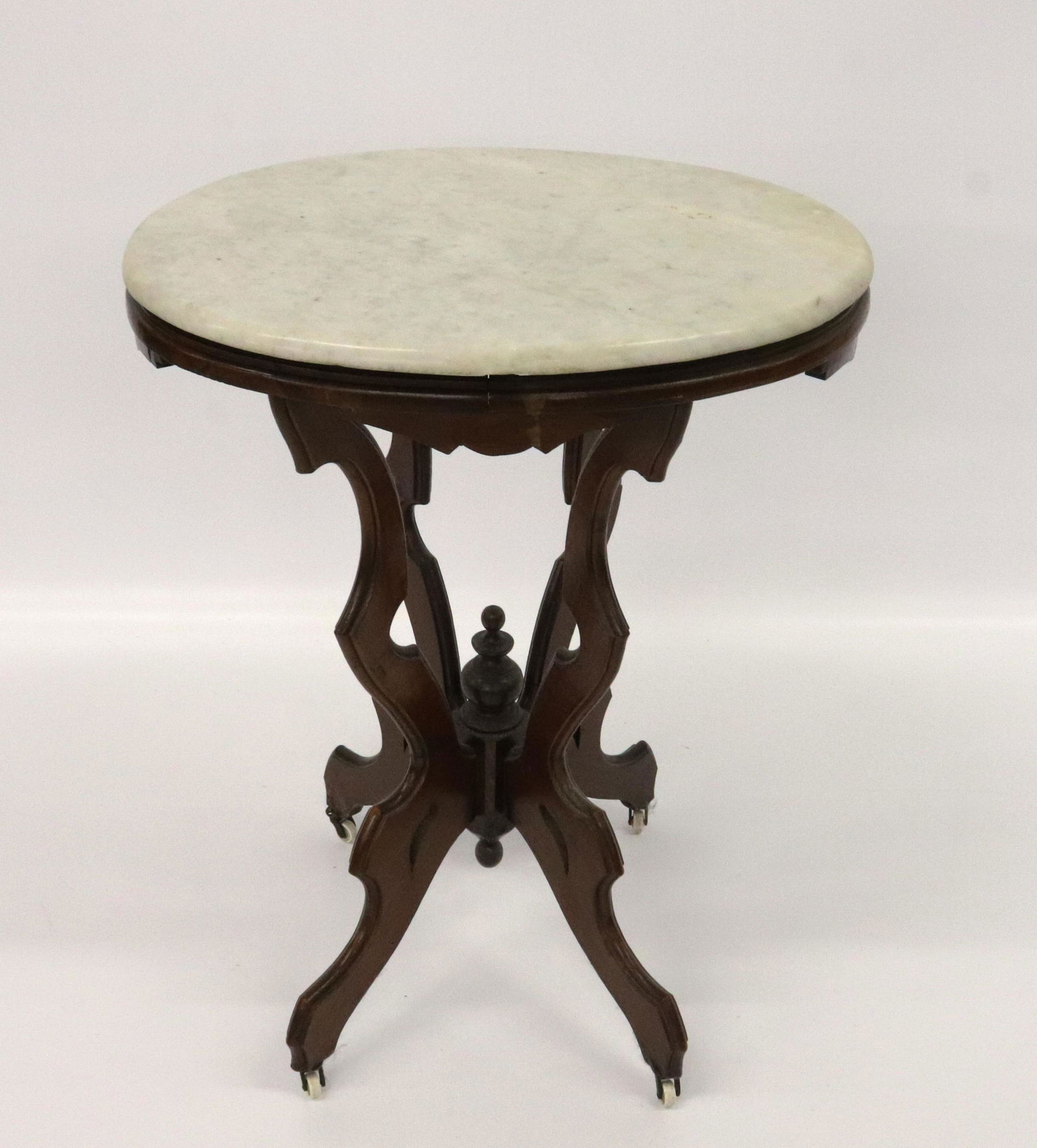 VICTORIAN MARBLE TOP TABLE (1 of 5)
