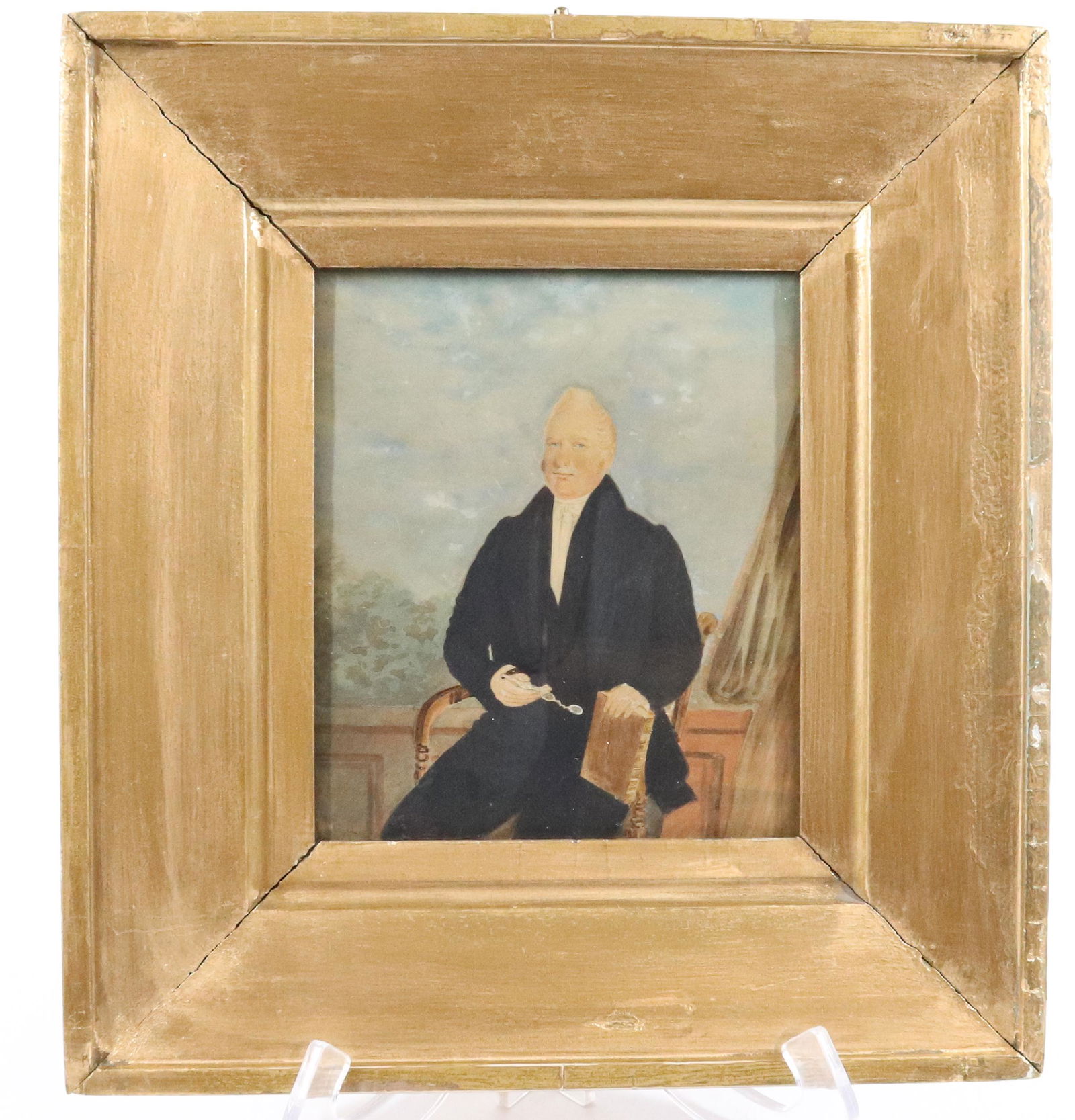 19TH C. WATERCOLOR PORTRAIT (1 of 3)