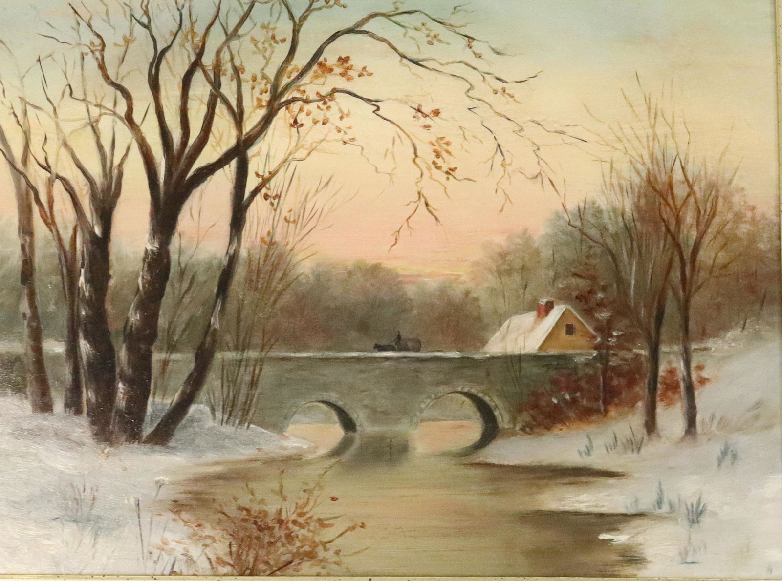 OIL PAINTING OF STONE BRIDGE (1 of 3)