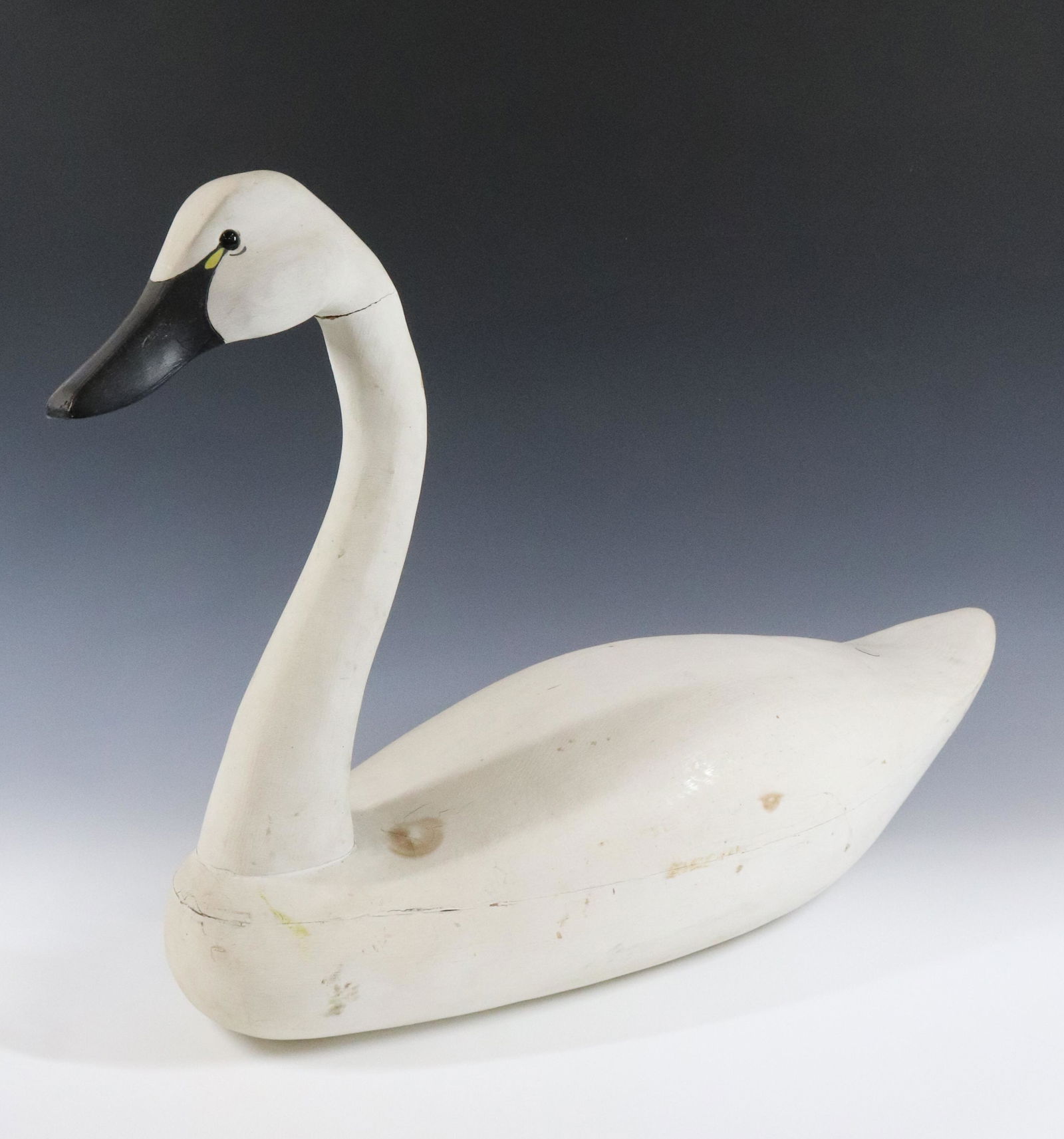 DANIEL P. BURNS JR. CARVED SWAN DECOY (1 of 3)