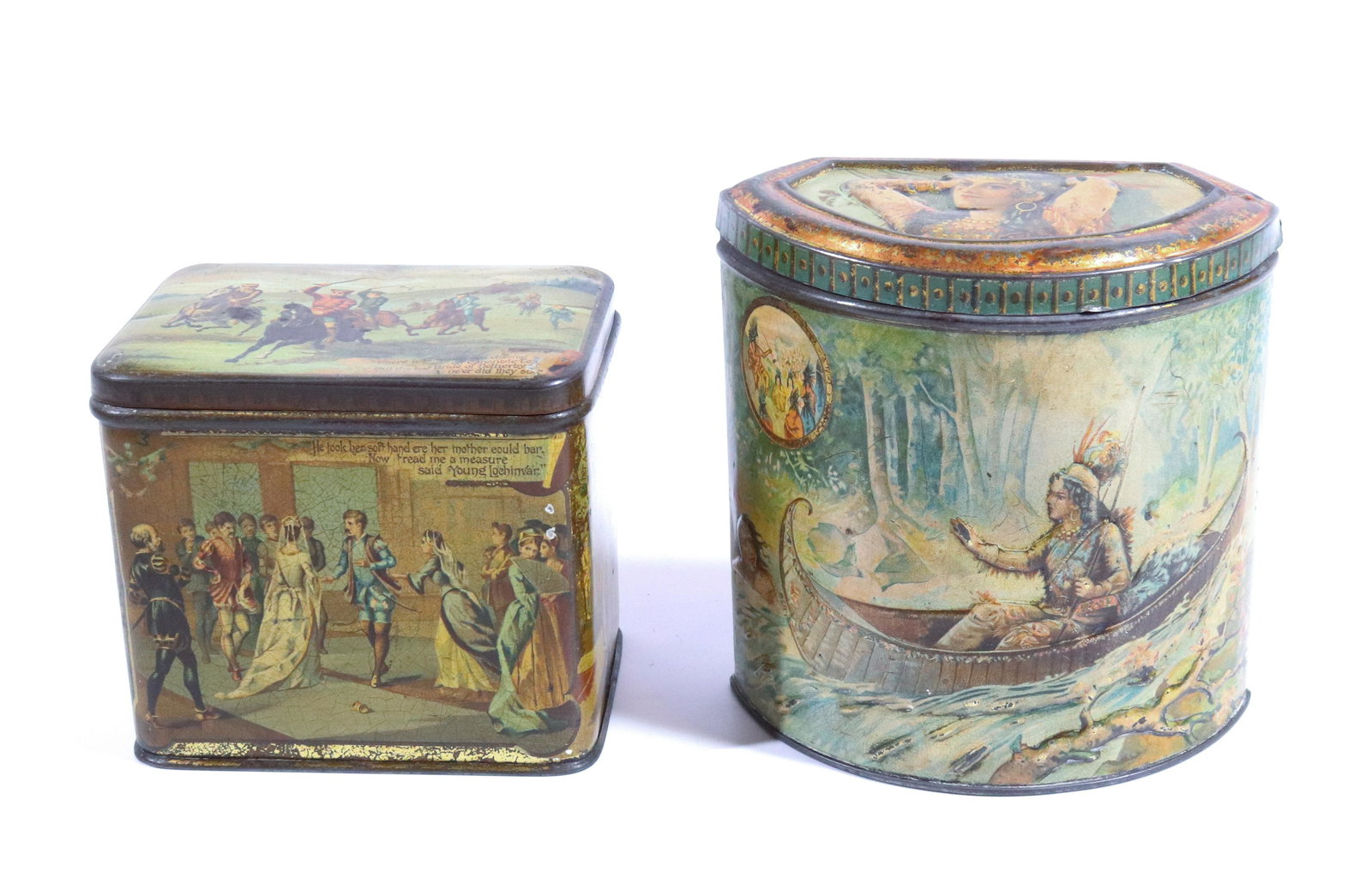 (2) ANTIQUE BISCUIT TINS (1 of 6)