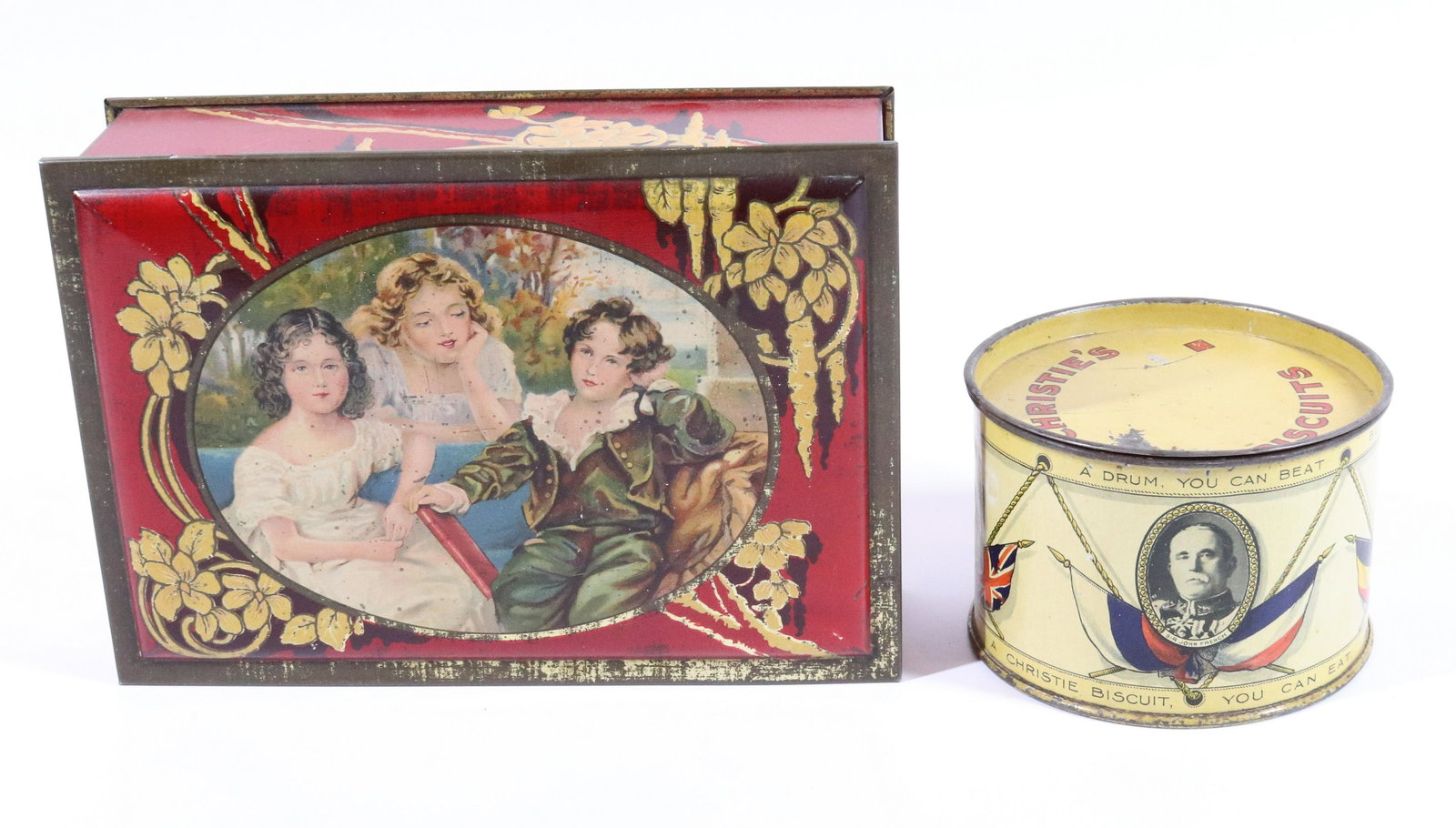 (2) ANTIQUE BISCUIT TINS (1 of 7)
