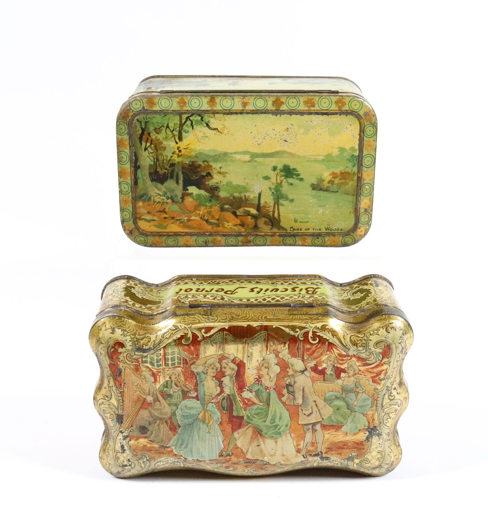 (2) ANTIQUE BISCUIT TINS (1 of 6)