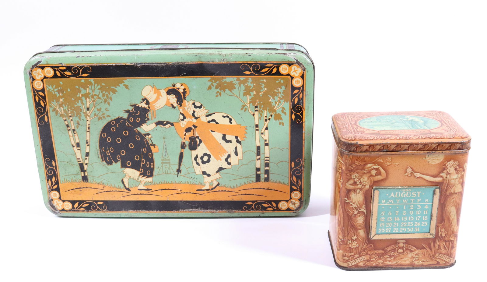 (2) ANTIQUE BISCUIT TINS (1 of 6)