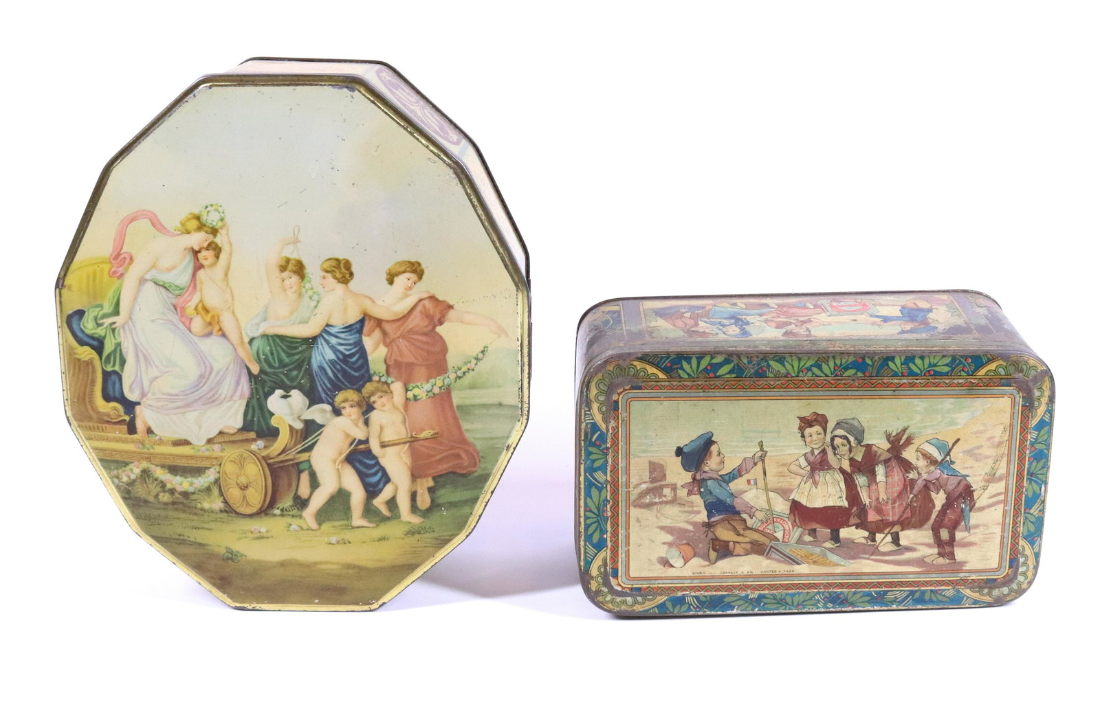 (2) ANTIQUE BISCUIT TINS (1 of 6)