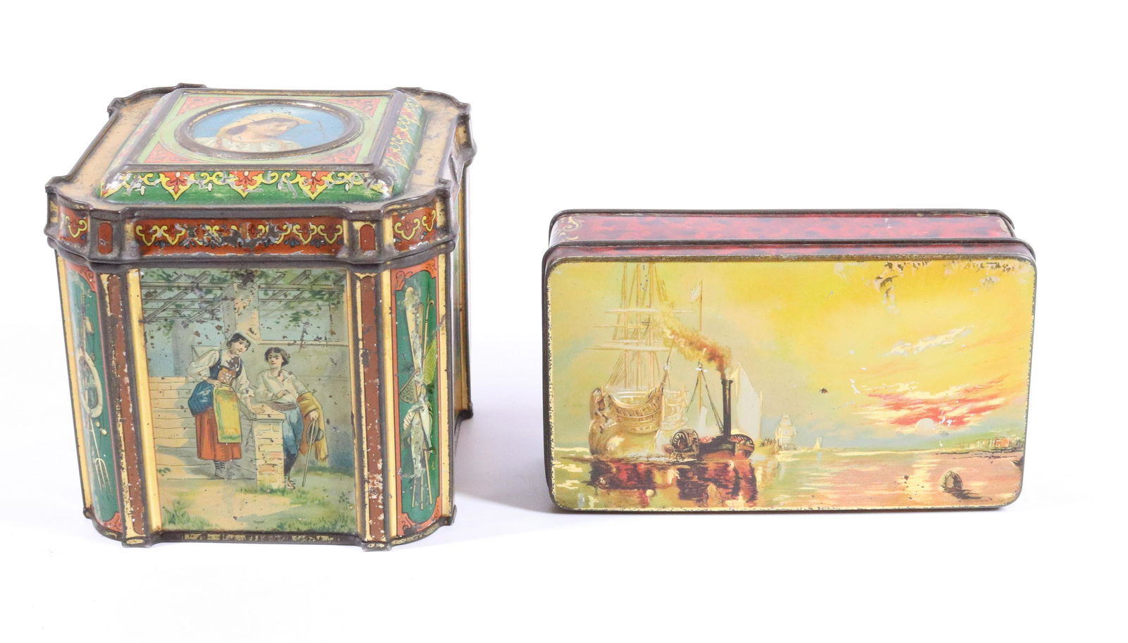 (2) ANTIQUE BISCUIT TINS (1 of 6)