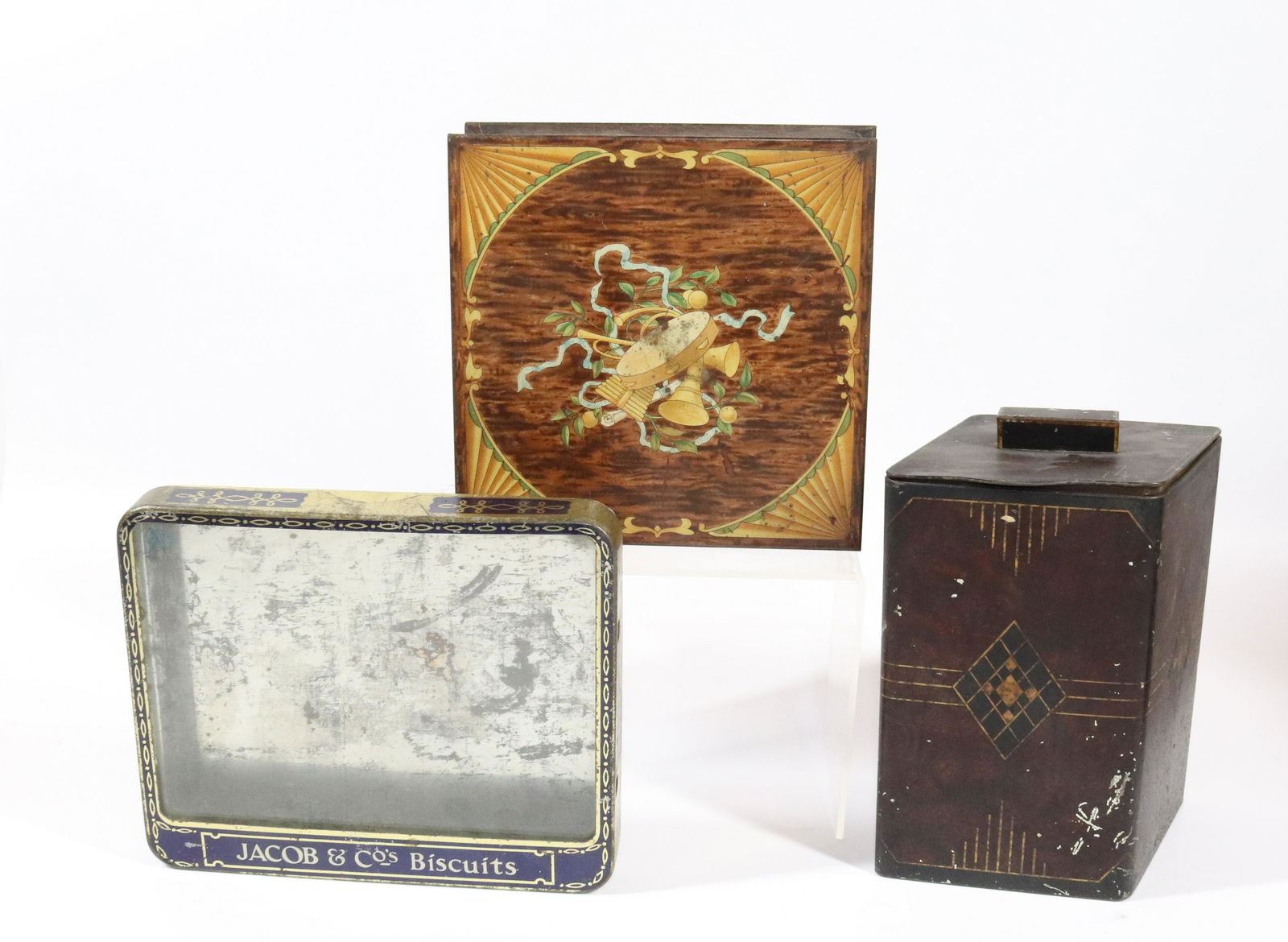 (3) ANTIQUE BISCUIT TINS (1 of 2)