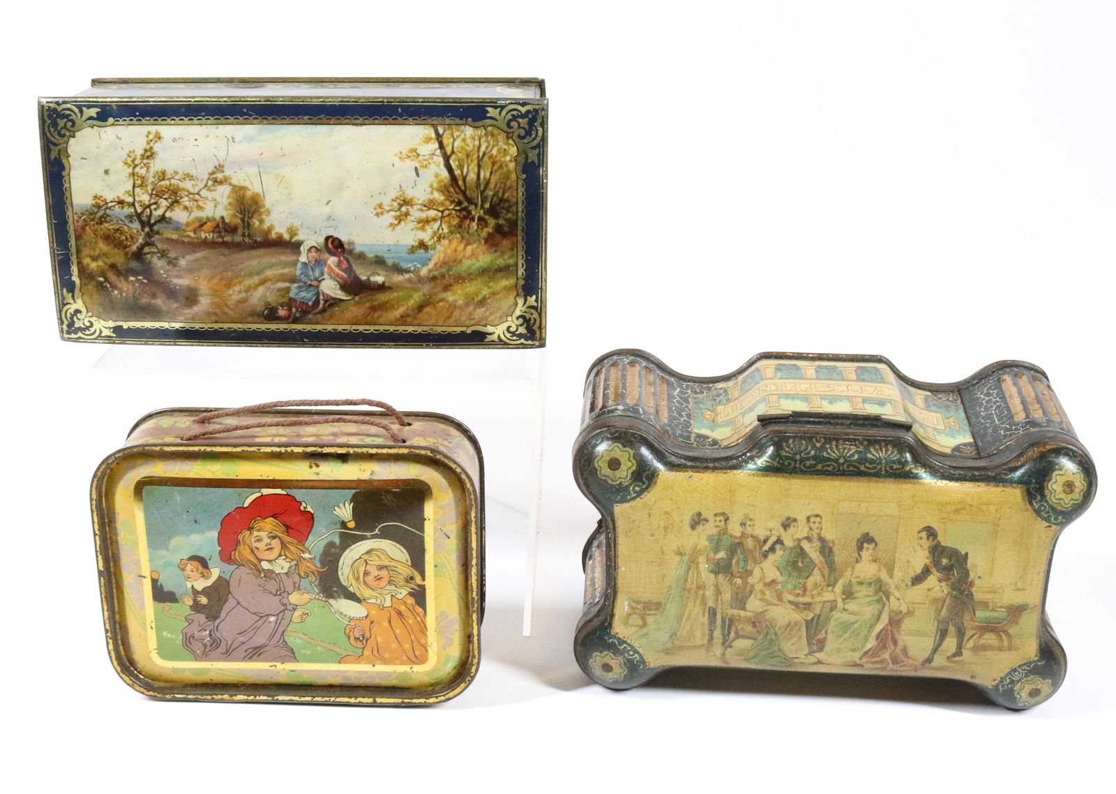 (3) ANTIQUE BISCUIT TINS (1 of 6)