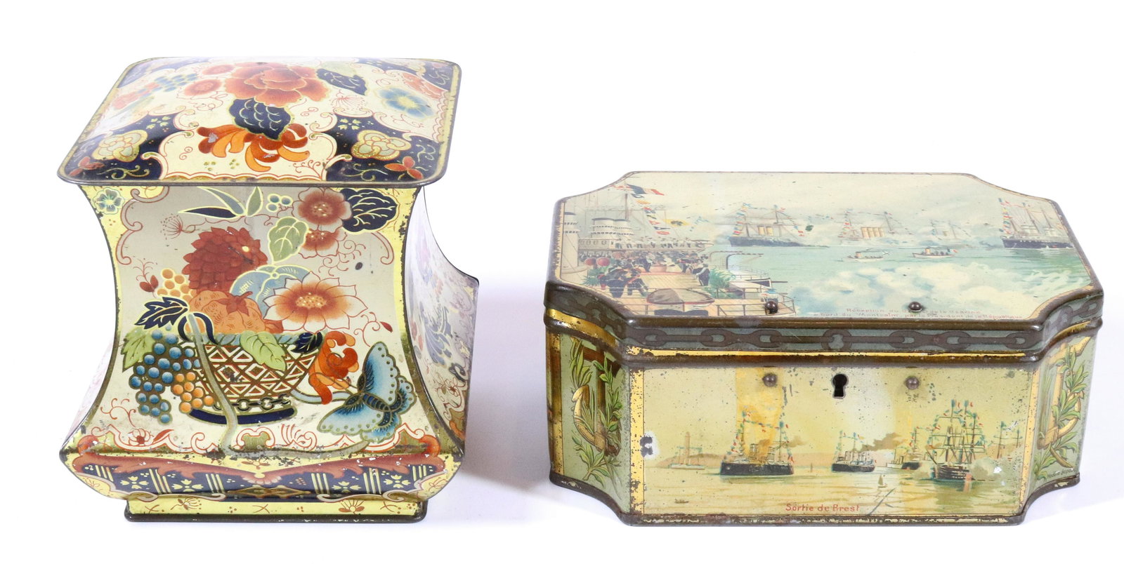 (2) ANTIQUE BISCUIT TINS (1 of 5)