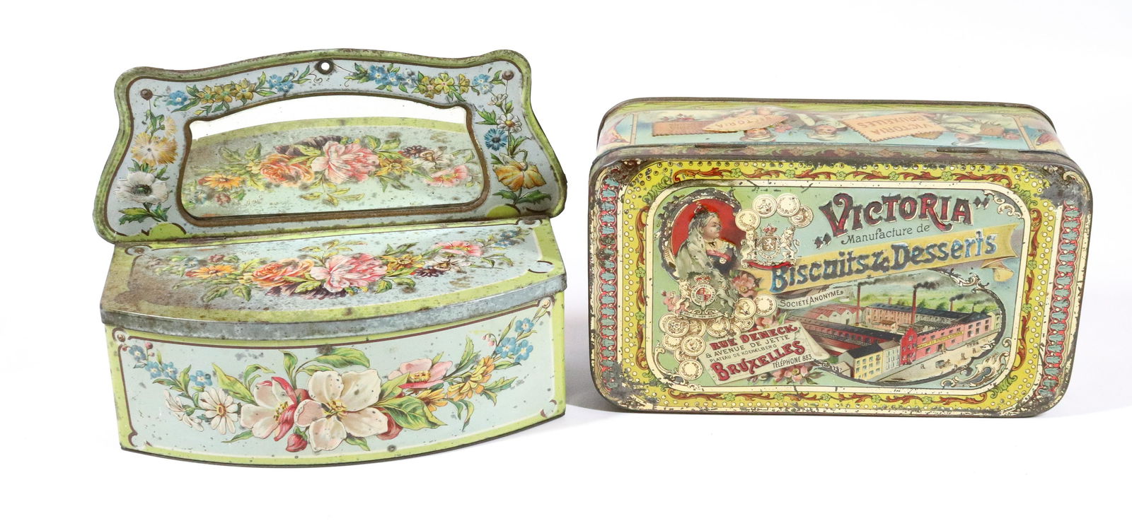 (2) ANTIQUE BISCUIT TINS (1 of 5)