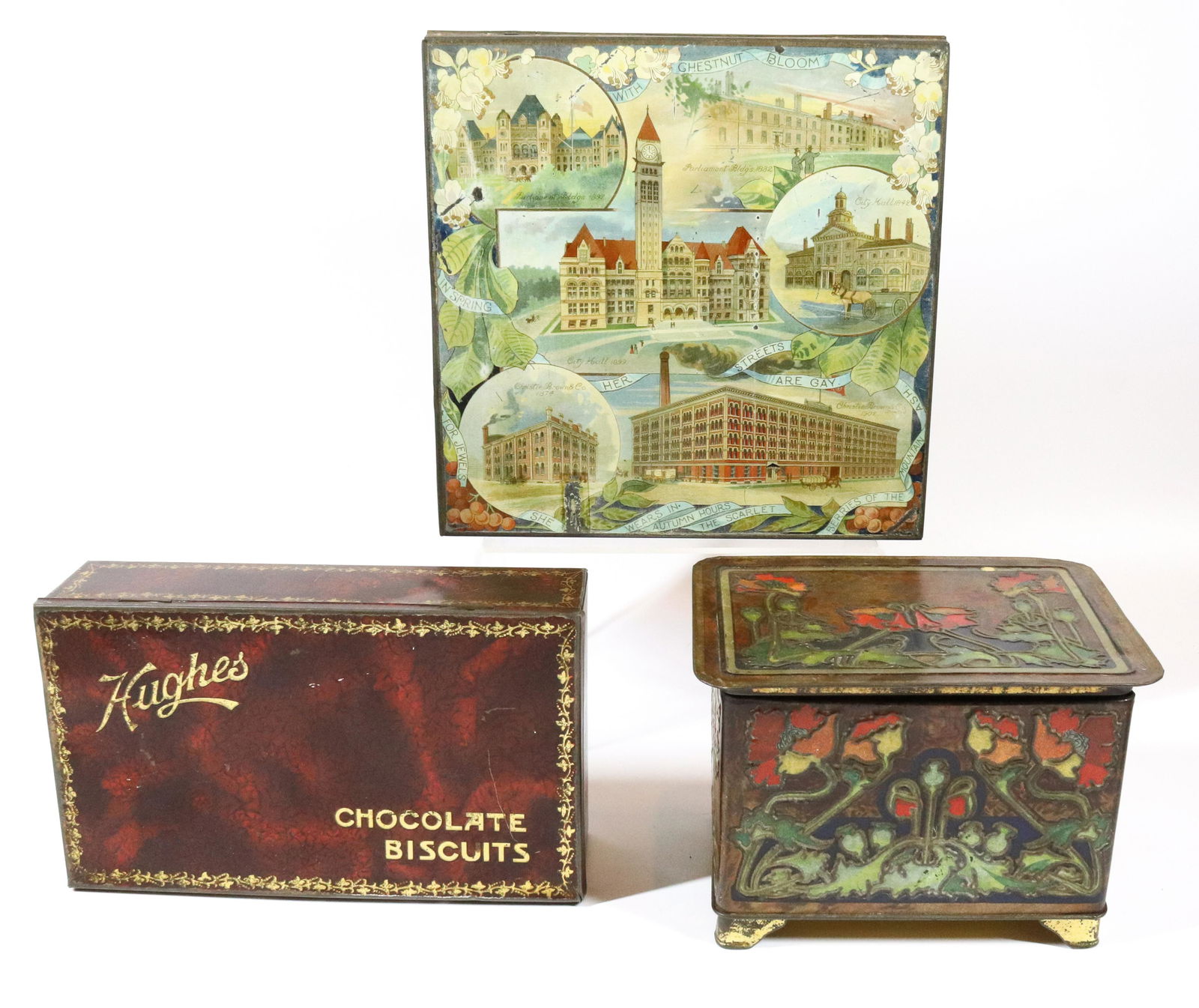 (3) ANTIQUE BISCUIT TINS (1 of 5)