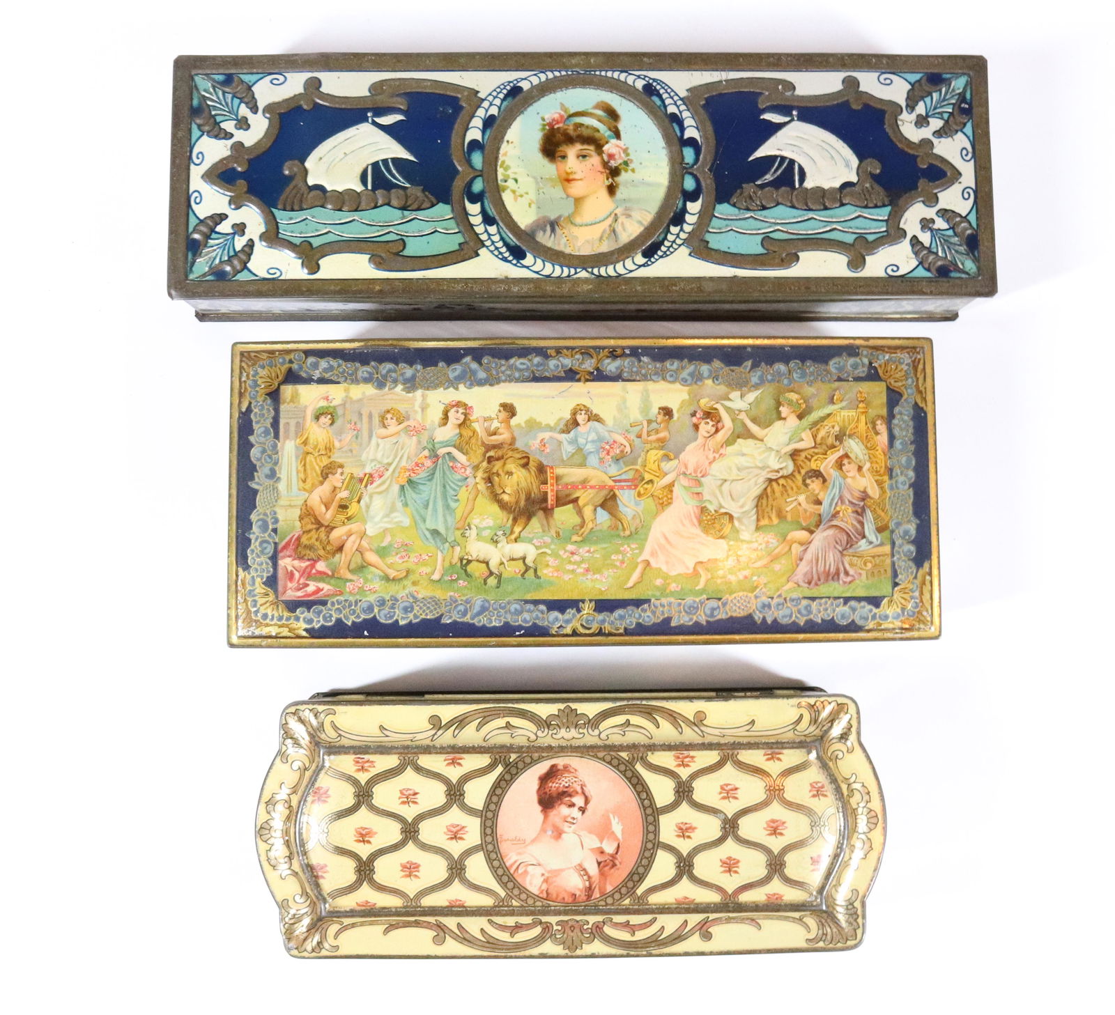 (3) ANTIQUE BISCUIT TINS (1 of 6)
