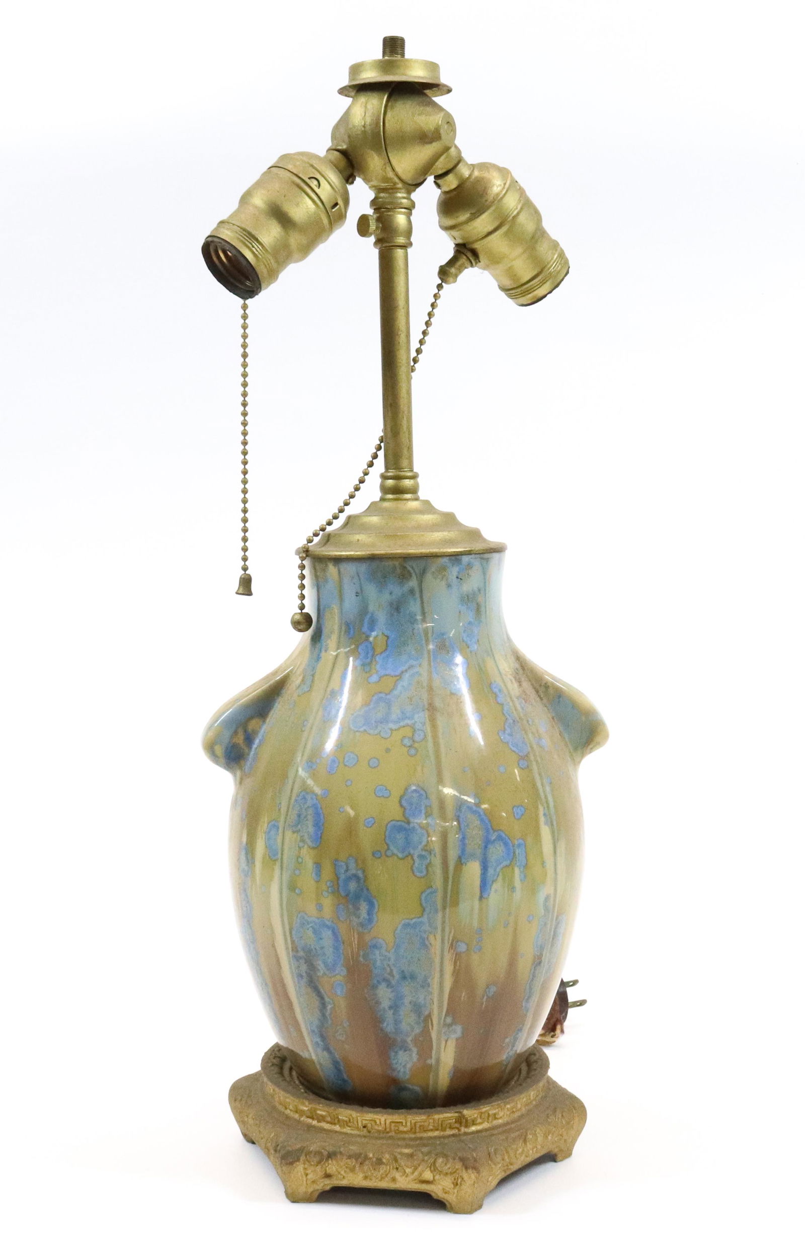GLAZED POTTERY LAMP (1 of 2)