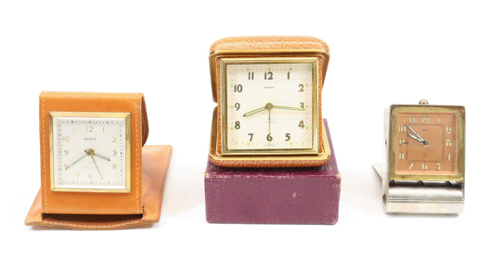 (3) VINTAGE TRAVEL CLOCKS (1 of 6)