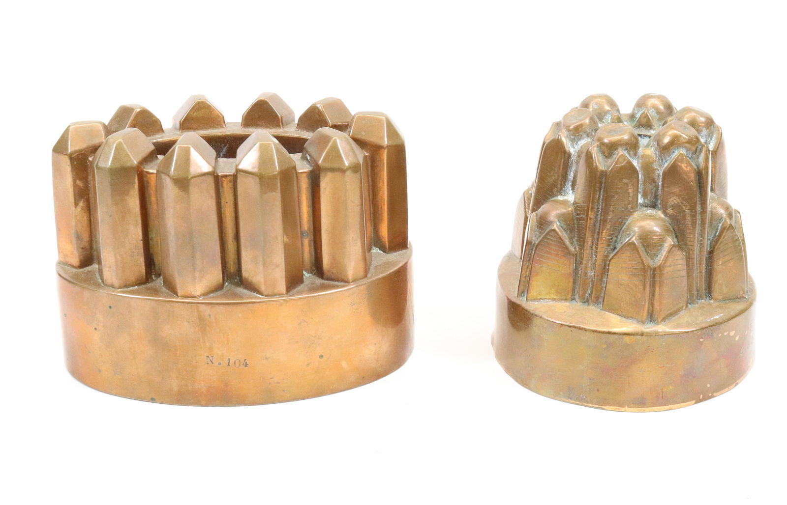 TWO COPPER FOOD MOLDS (1 of 3)