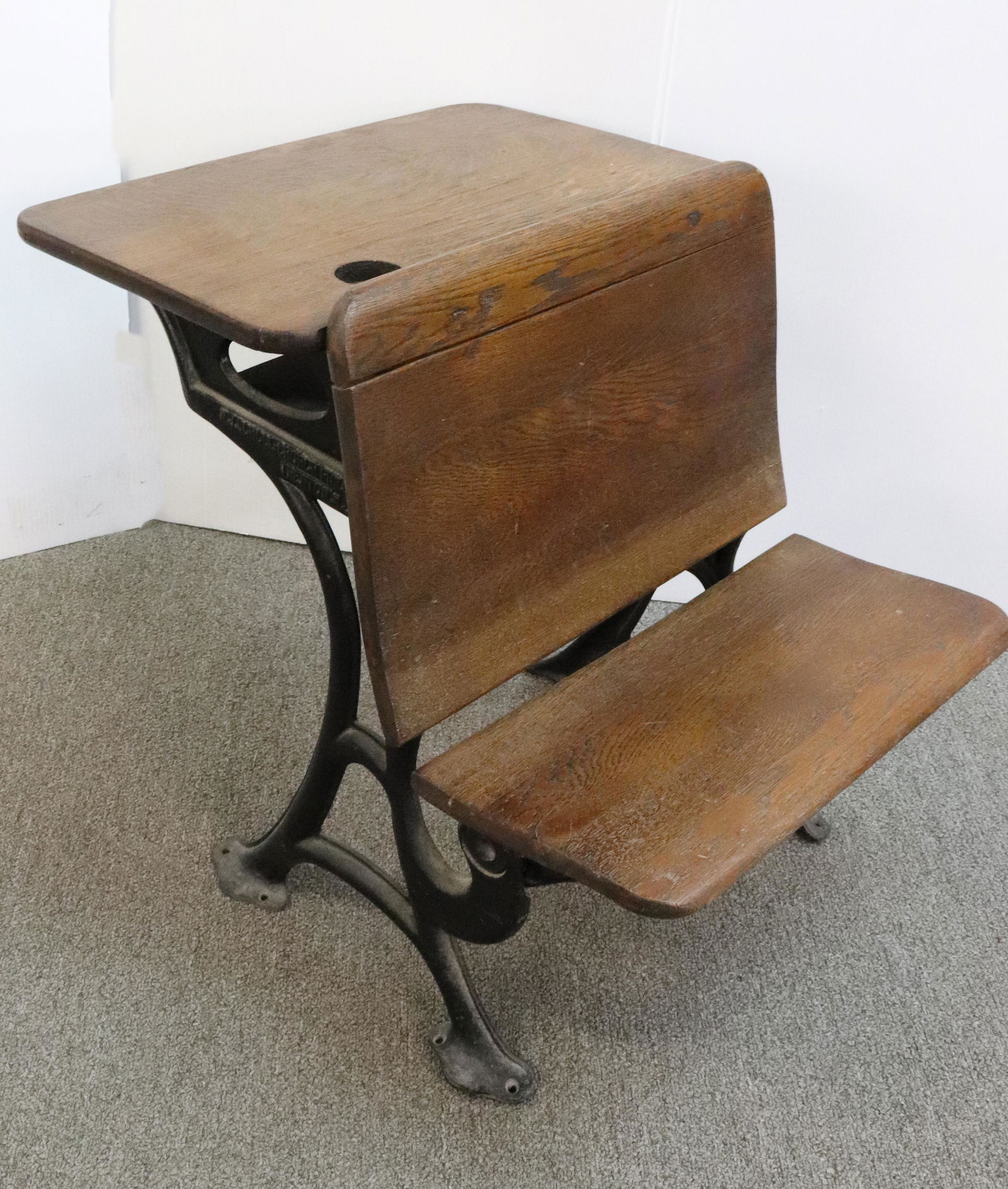 OAK AND IRON SCHOOL DESK (1 of 4)