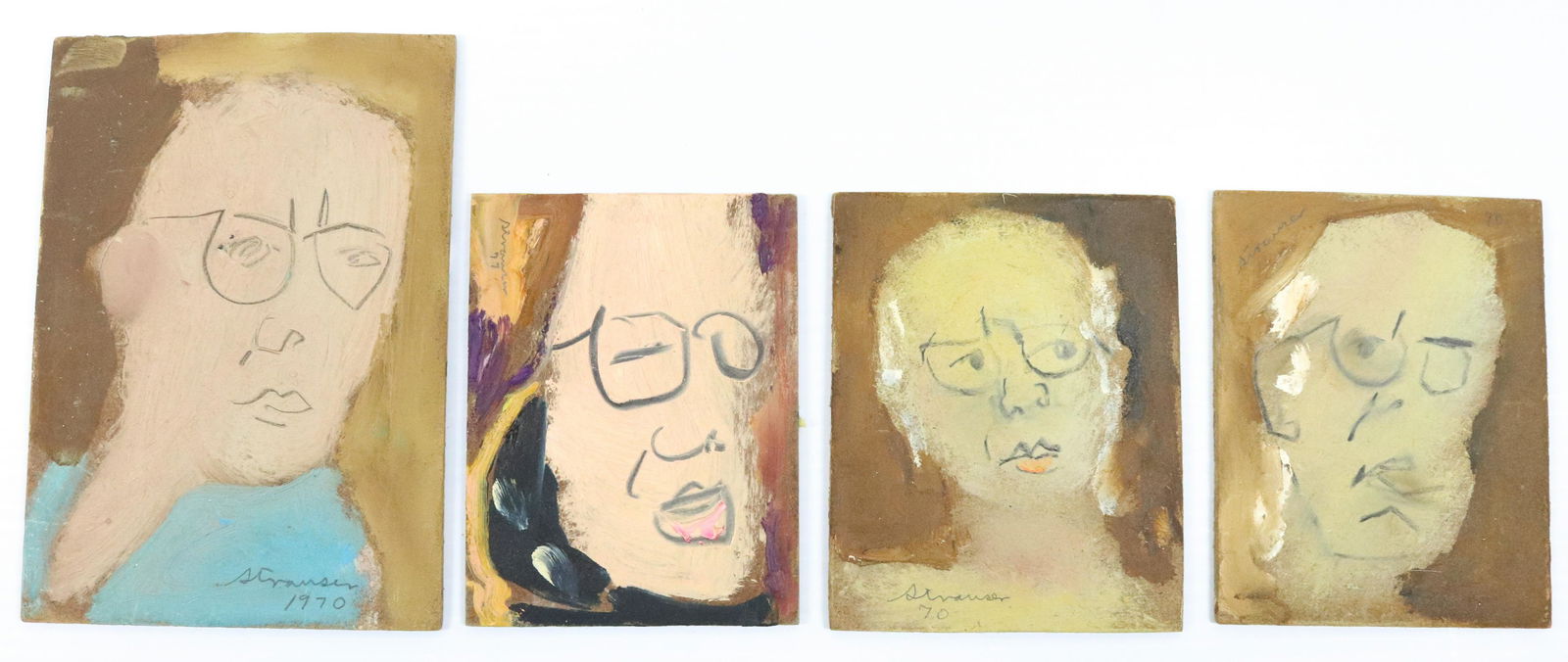 (4) STERLING STRAUSER O/B, SELF PORTRAITS (1 of 6)