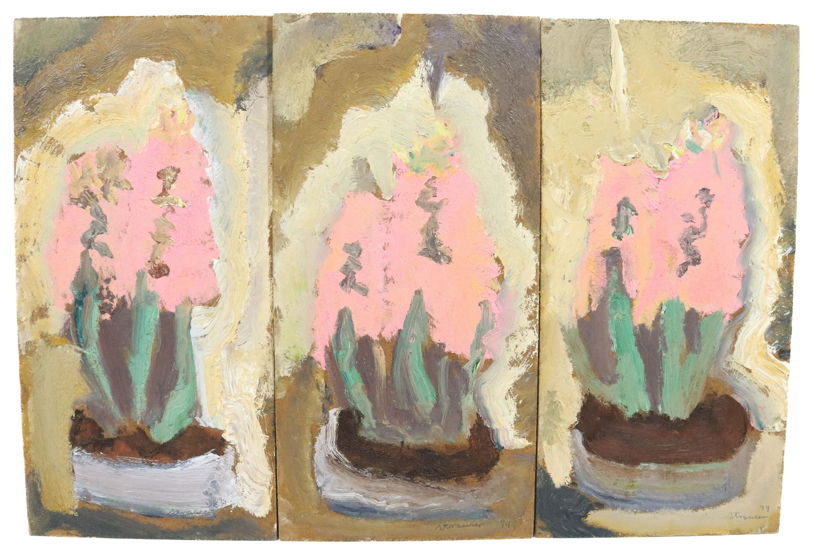 (3) STERLING STRAUSER O/B, FLORALS (1 of 6)