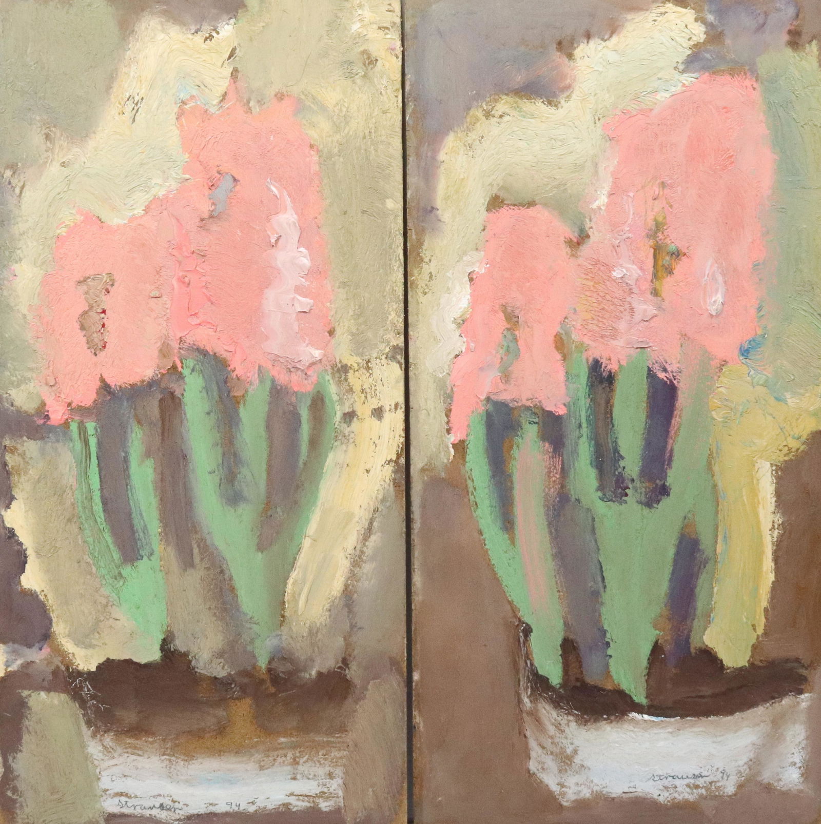 (2) STERLING STRAUSER O/B, FLORAL STILL LIFES (1 of 6)