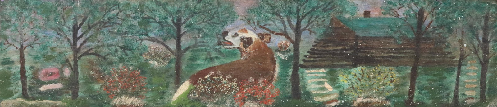 FOLK ART OIL ON PANEL (1 of 3)