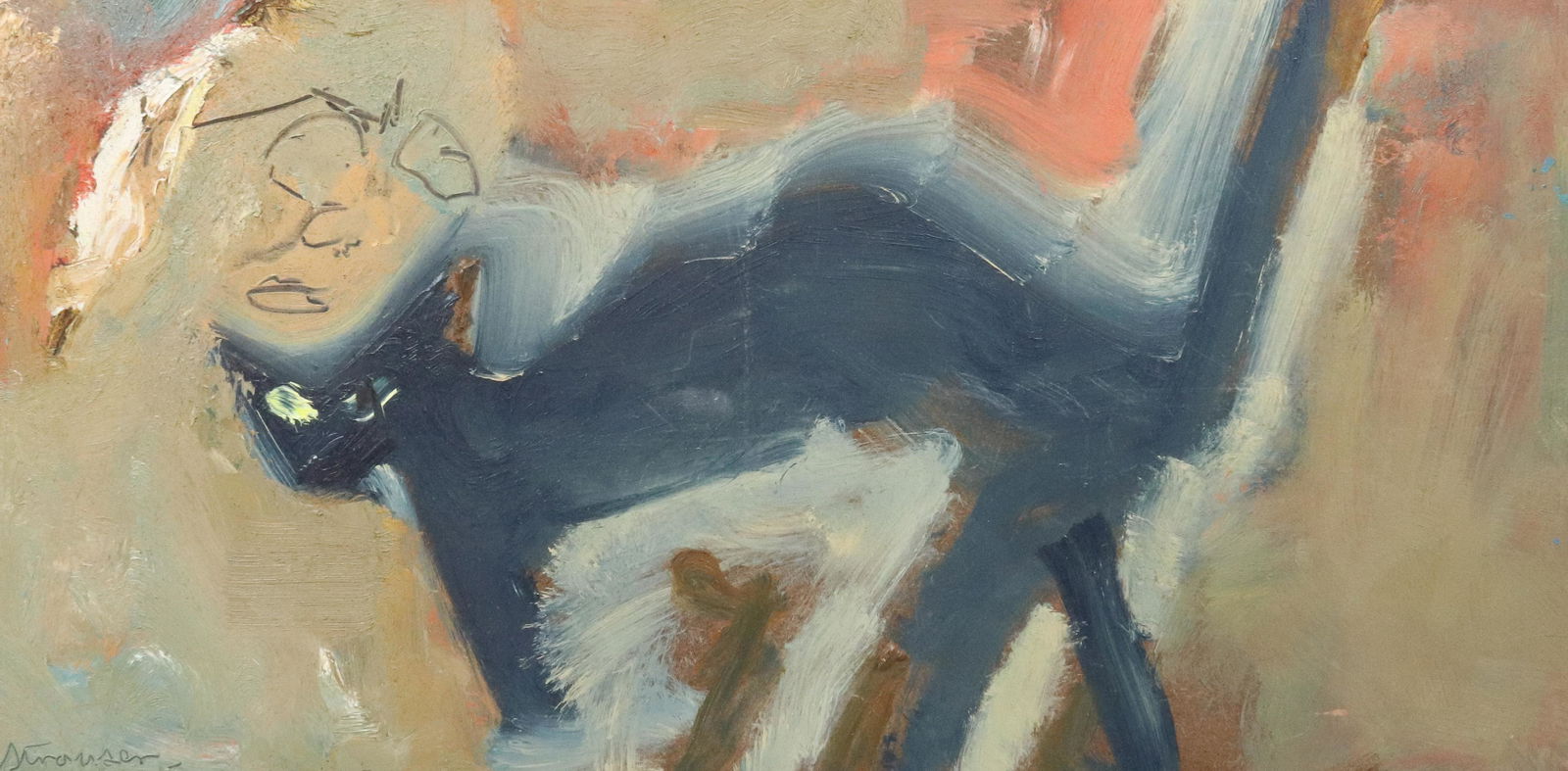 STERLING STRAUSER O/B, STERLING AND JASPER THE CAT (1 of 5)