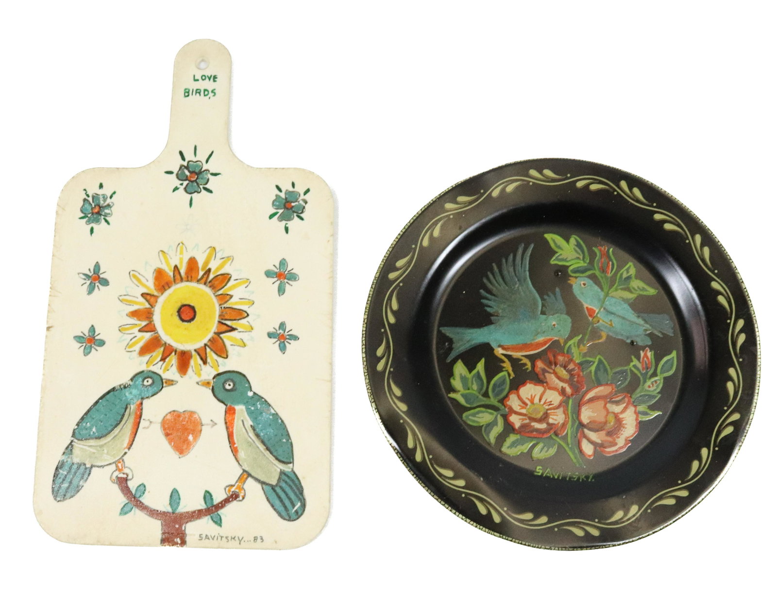 (2) JACK SAVITSKY MIXED MEDIA PIECES (1 of 5)