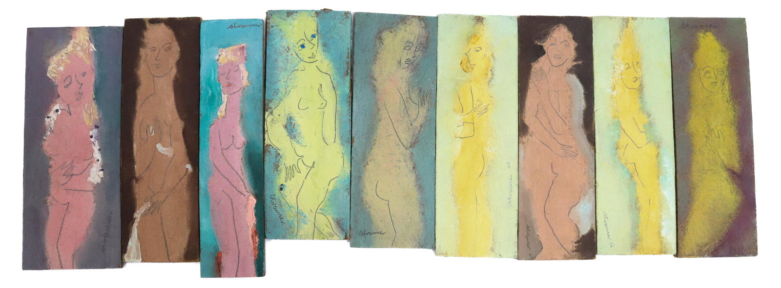 (9) STERLING STRAUSER O/B SERIES OF NUDES (1 of 3)