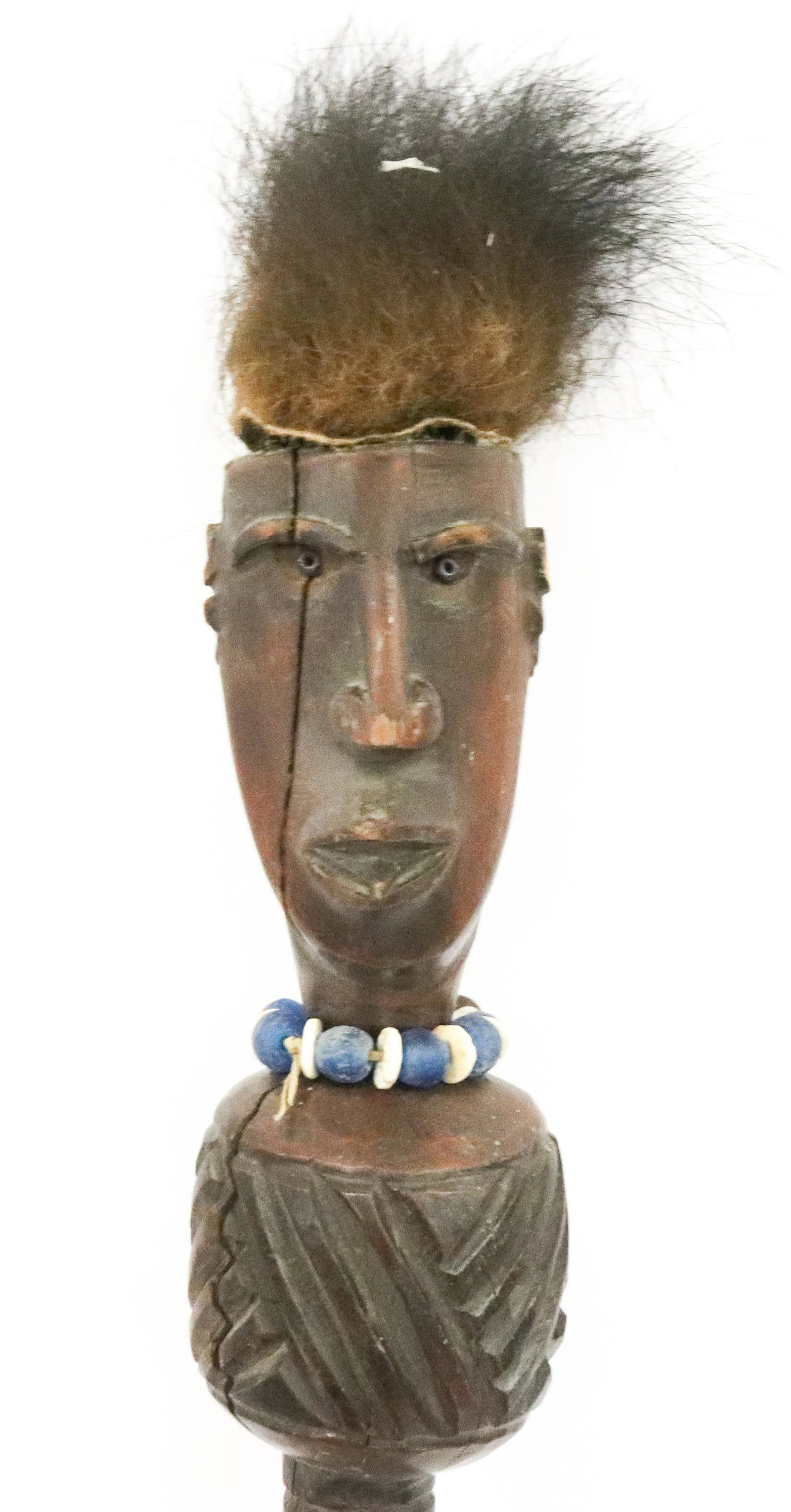 CARVED AFRICAN CHIEF'S WALKING STAFF (1 of 5)