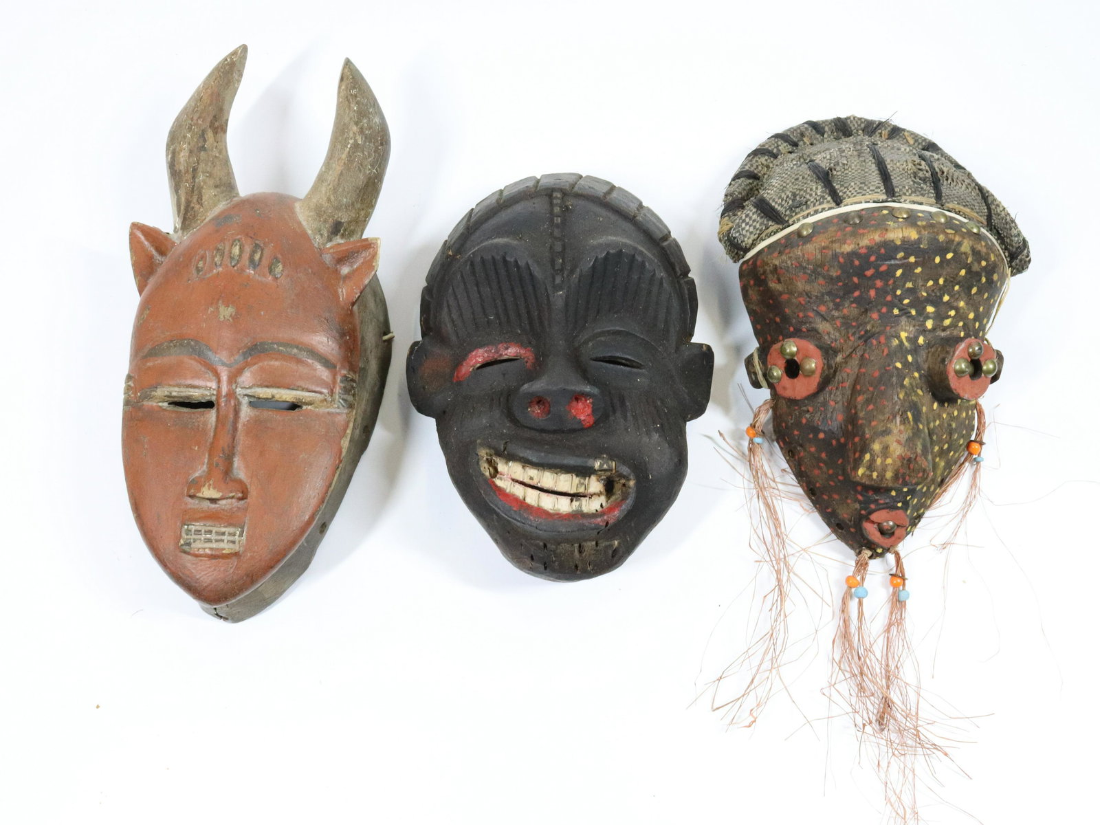 LOT OF (3) AFRICAN TRIBAL MASKS (1 of 5)