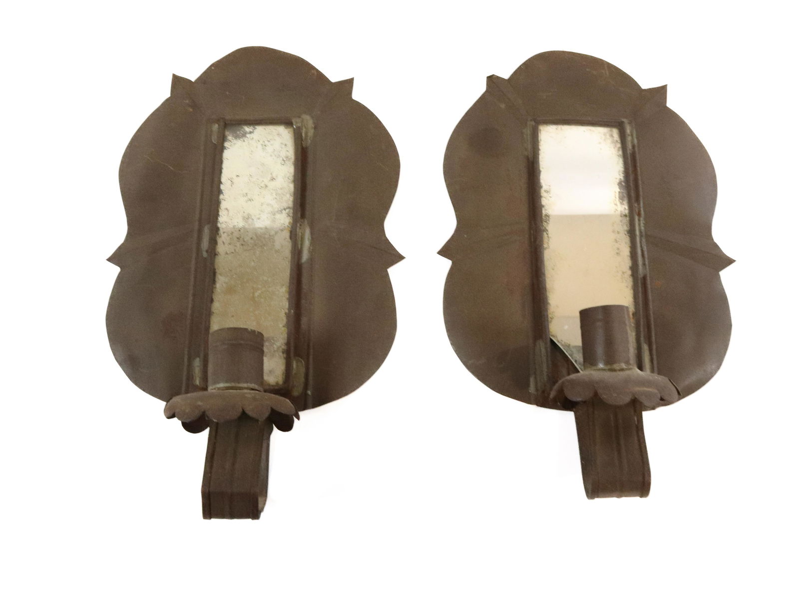 PR. OF 19TH CENTURY TIN WALL SCONCES (1 of 2)