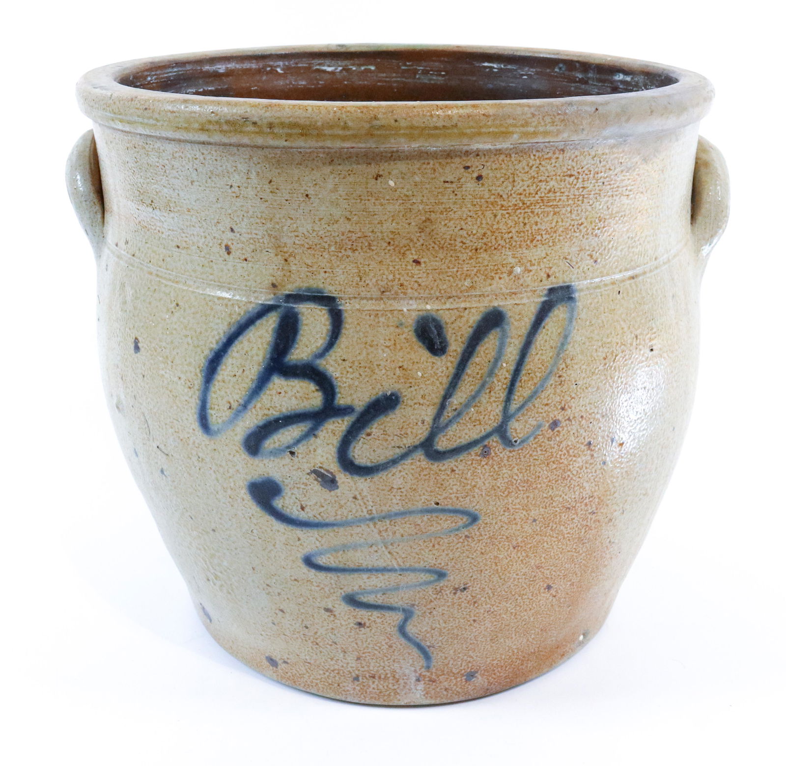Blue Decorated Stoneware Crock