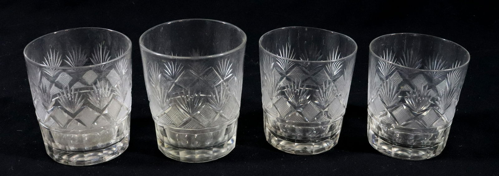 (4) EARLY PITTSBURGH CUT GLASS TUMBLERS (1 of 4)