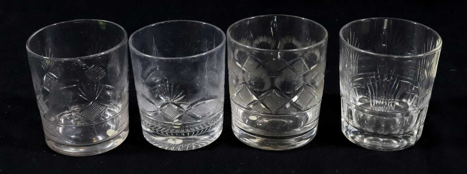 (5) EARLY PITTSBURGH CUT GLASS TUMBLERS (1 of 4)