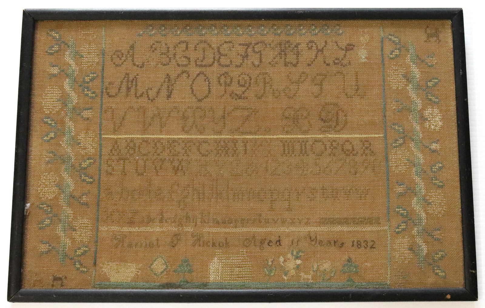 19TH CENTURY SCHOOL GIRL SAMPLER (1 of 5)