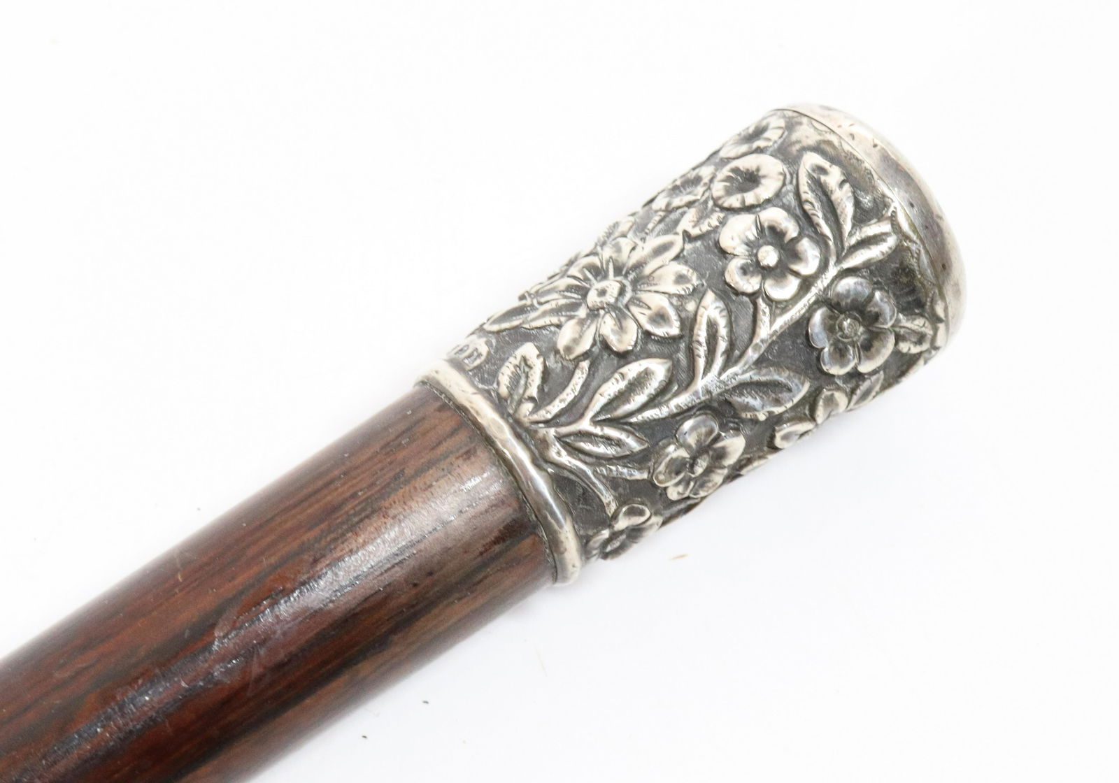 ANTIQUE SILVER TOP CANE (1 of 6)