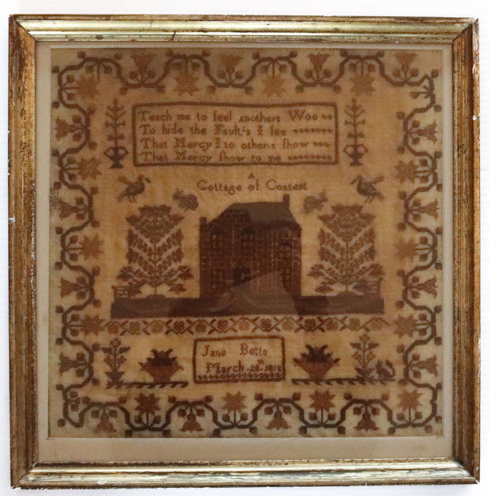 19TH CENTURY PENNSYLVANIA SAMPLER (1 of 7)