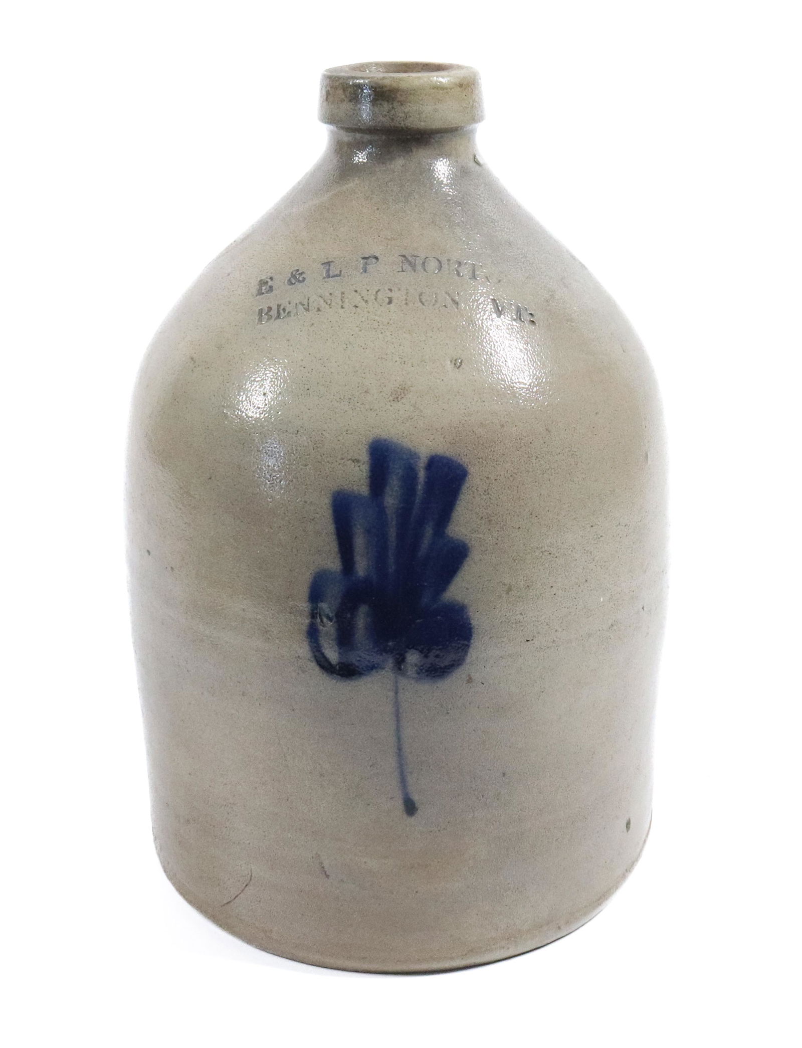 BLUE DECORATED STONEWARE JUG (1 of 7)