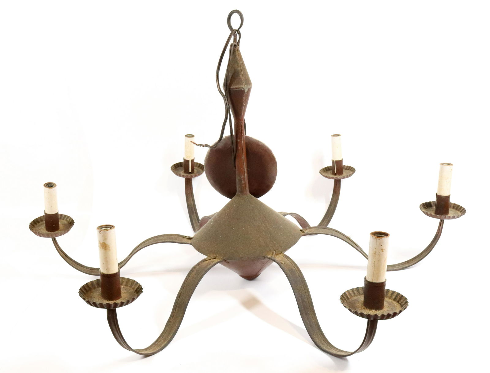 PAINTED TIN HANGING LIGHT (1 of 4)