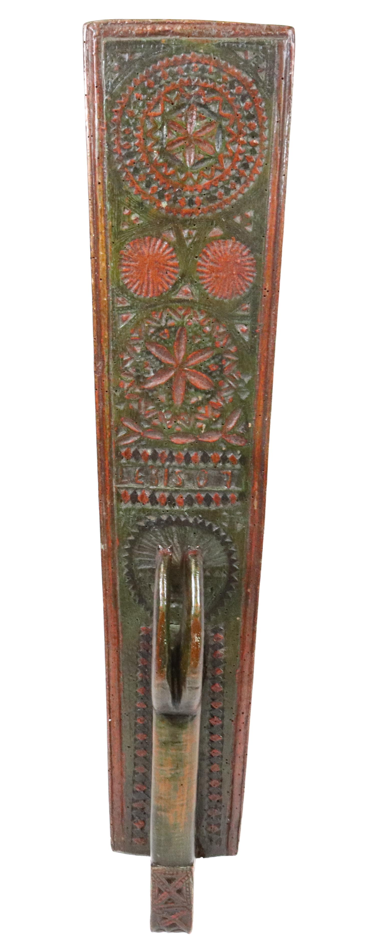 19TH C. CARVED MANGLE BOARD (1 of 6)