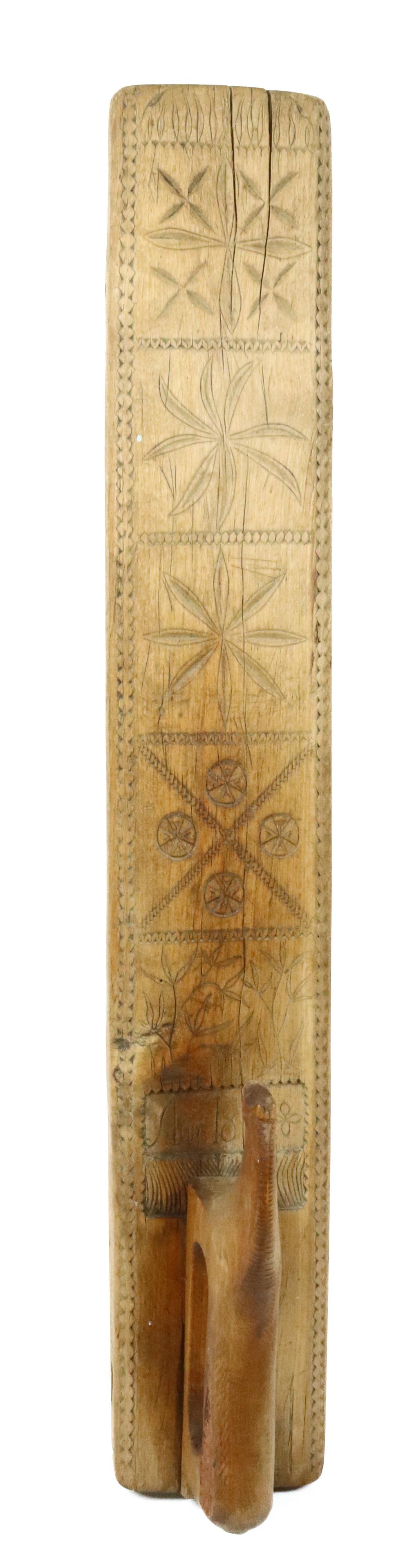 19TH C. CARVED MANGLE BOARD (1 of 6)