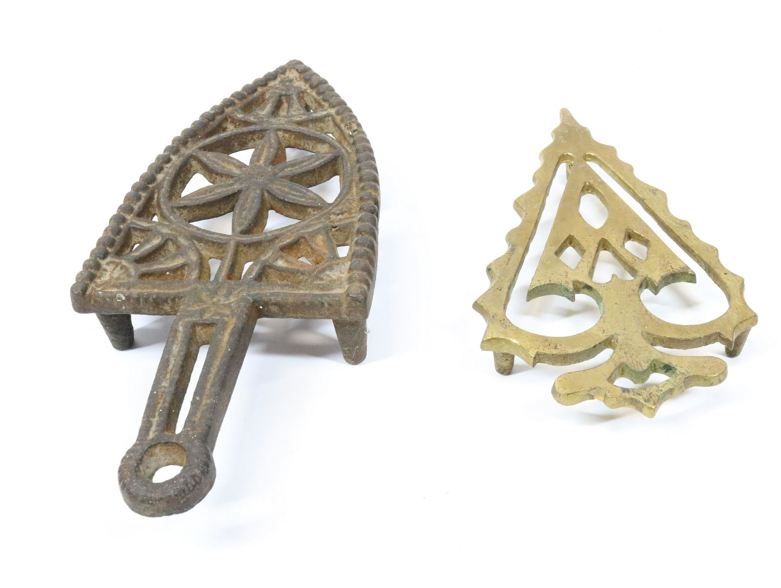 PAIR OF ANTIQUE TRIVETS (1 of 3)