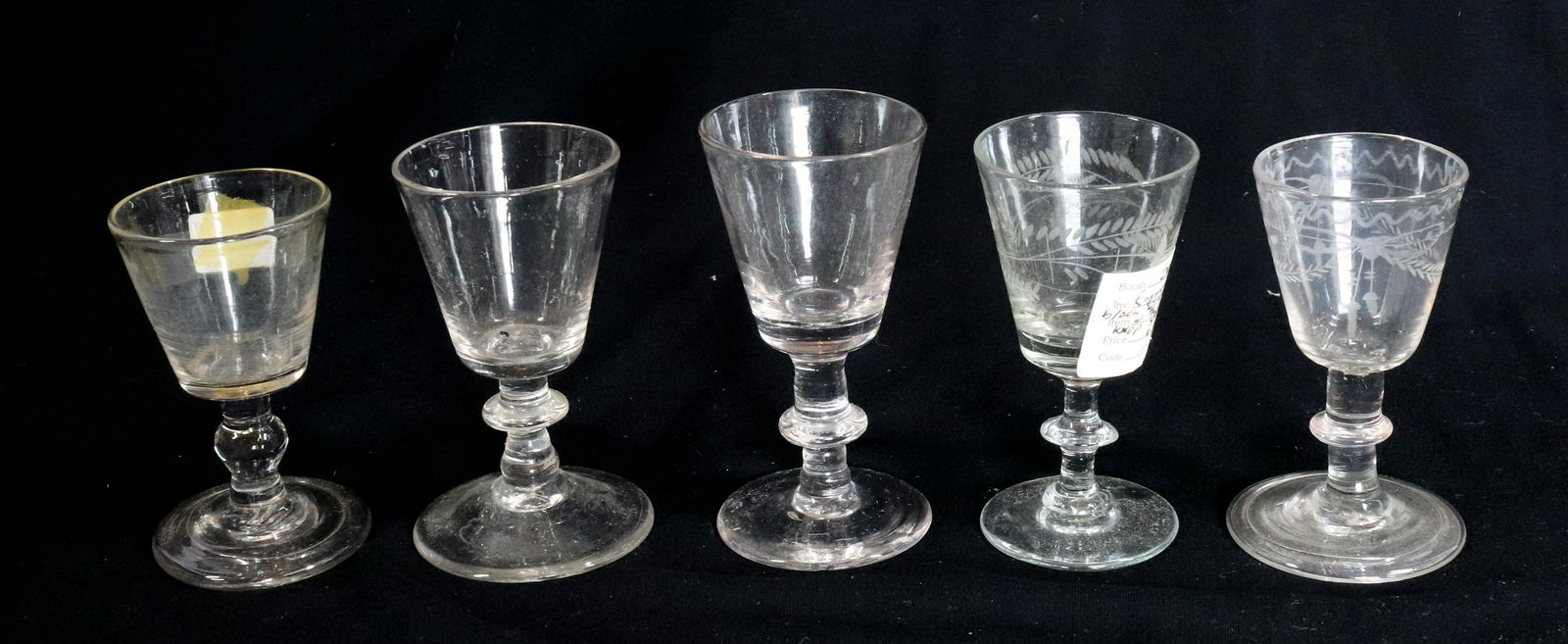 (5) 19TH CENT. STEMWARE (1 of 3)