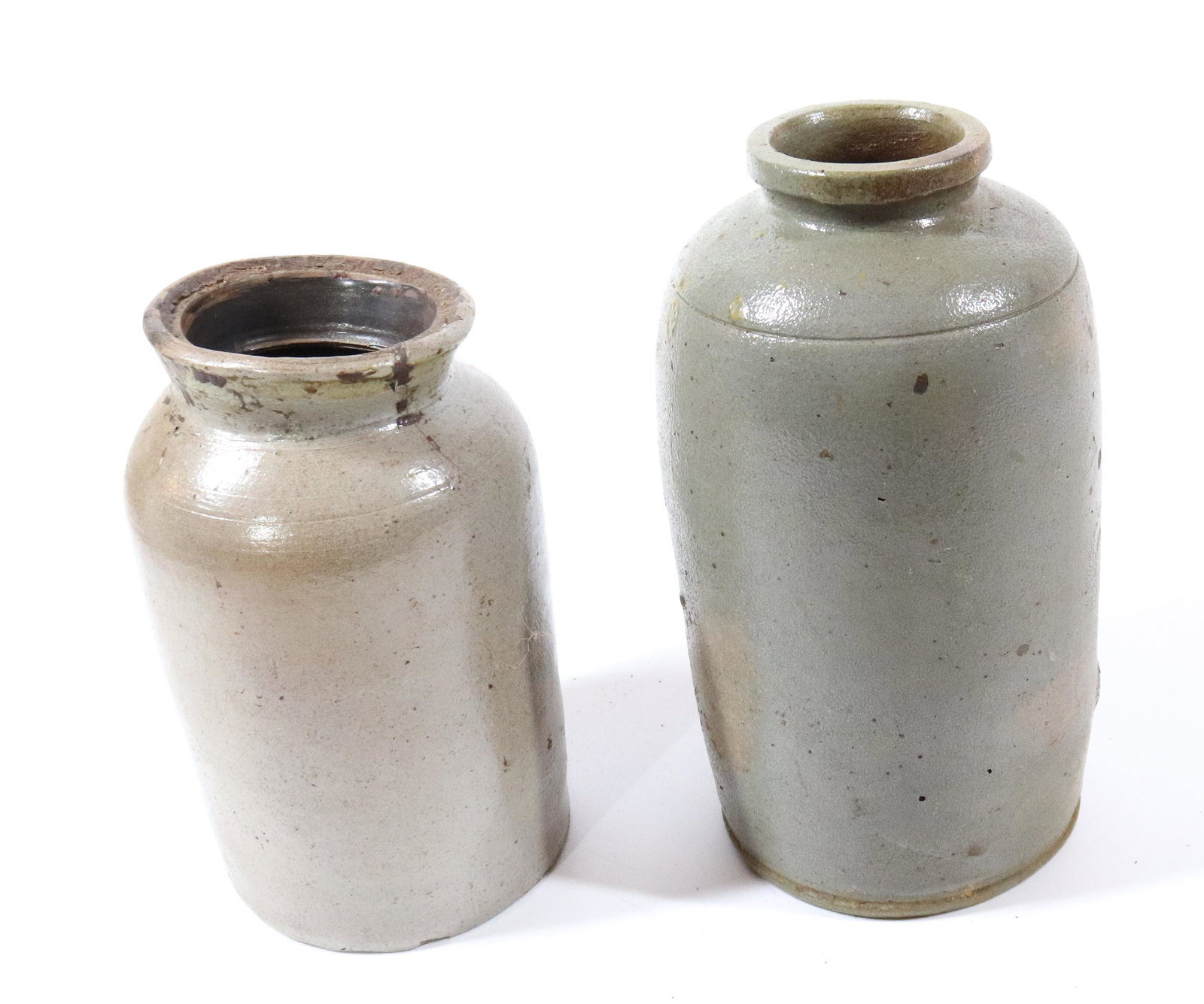 (2) STONEWARE FRUIT JARS (1 of 4)